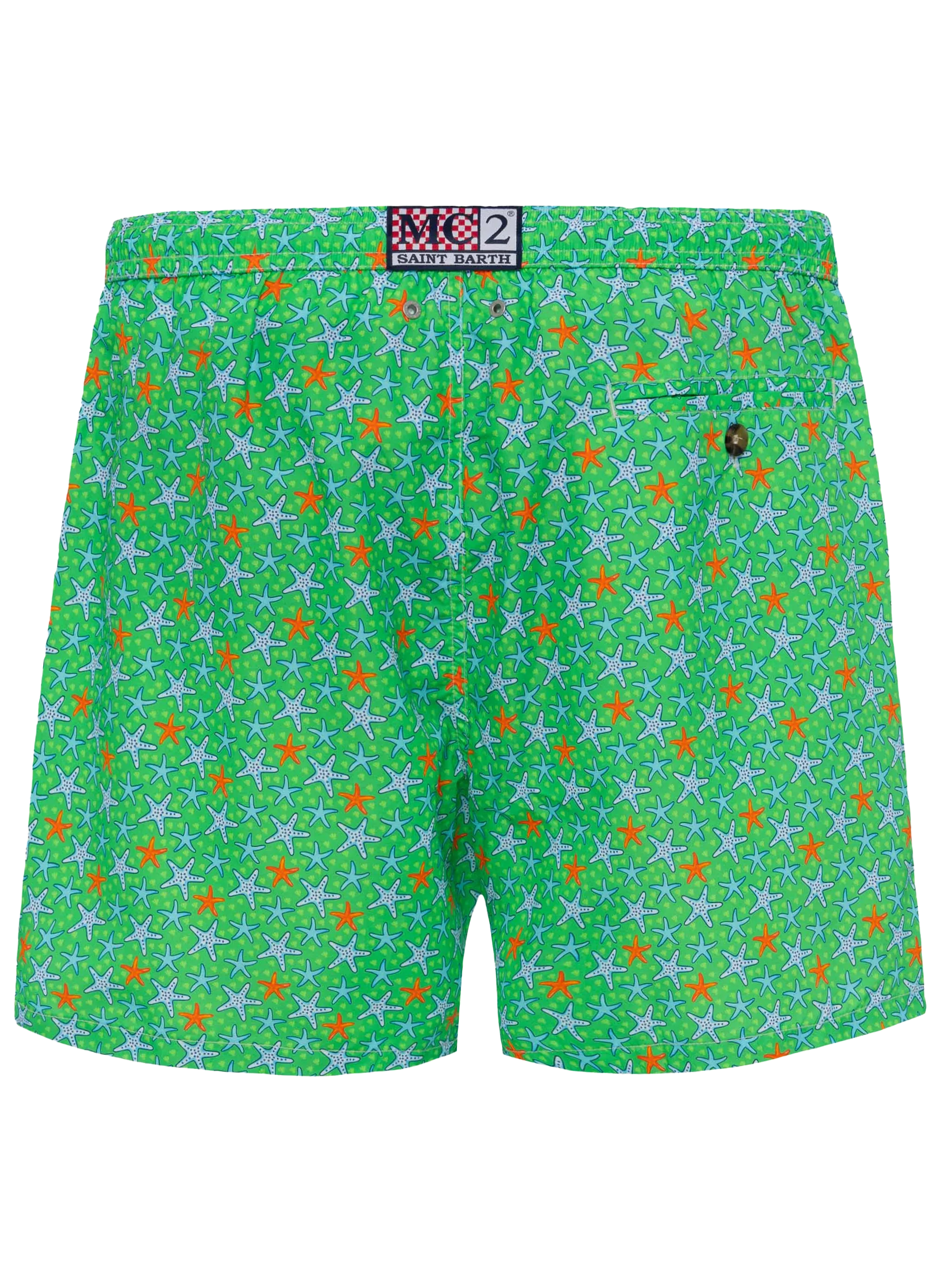 Lighting Micro Fantasy green multicolor starfish print swim shorts - Image 2