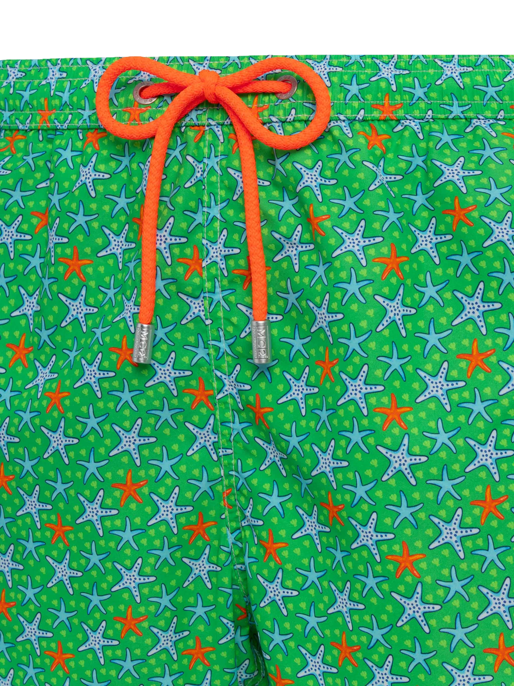 Lighting Micro Fantasy green multicolor starfish print swim shorts - Image 3