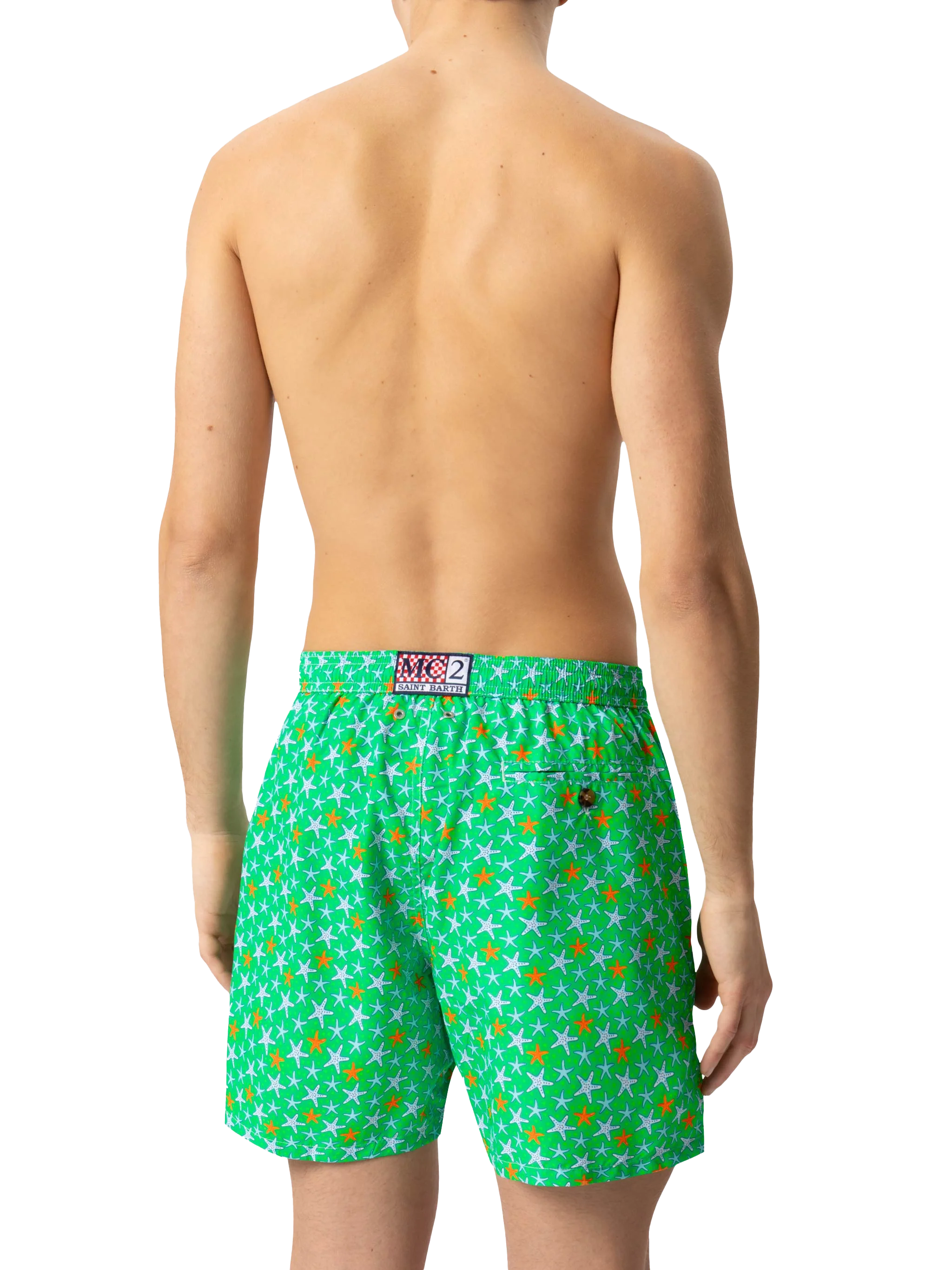 Lighting Micro Fantasy green multicolor starfish print swim shorts - Image 6