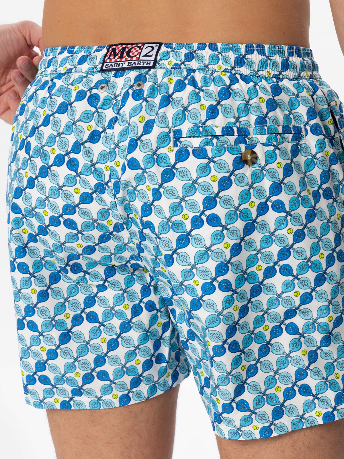 Lighting padel rackets print swim shorts - Image 4