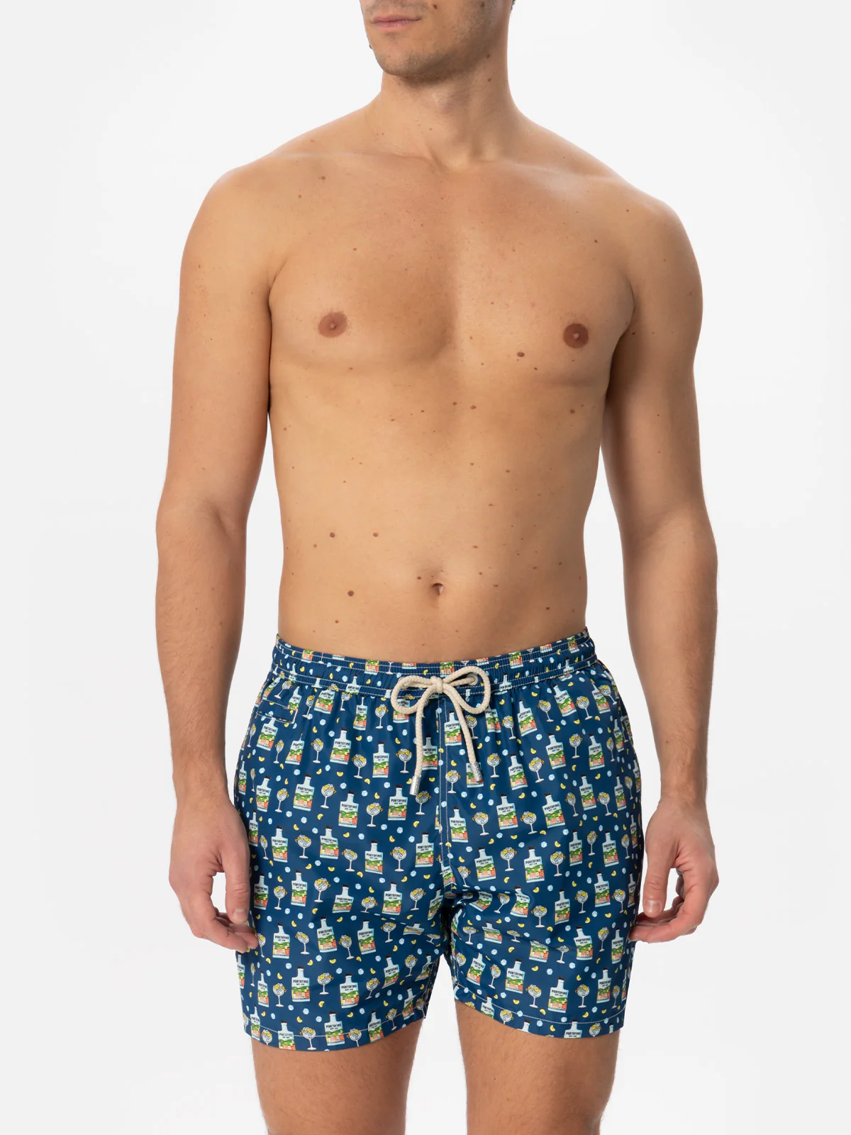 Lighting Micro Fantasy blue Portofino gin print swim shorts | Special Edition - Image 3