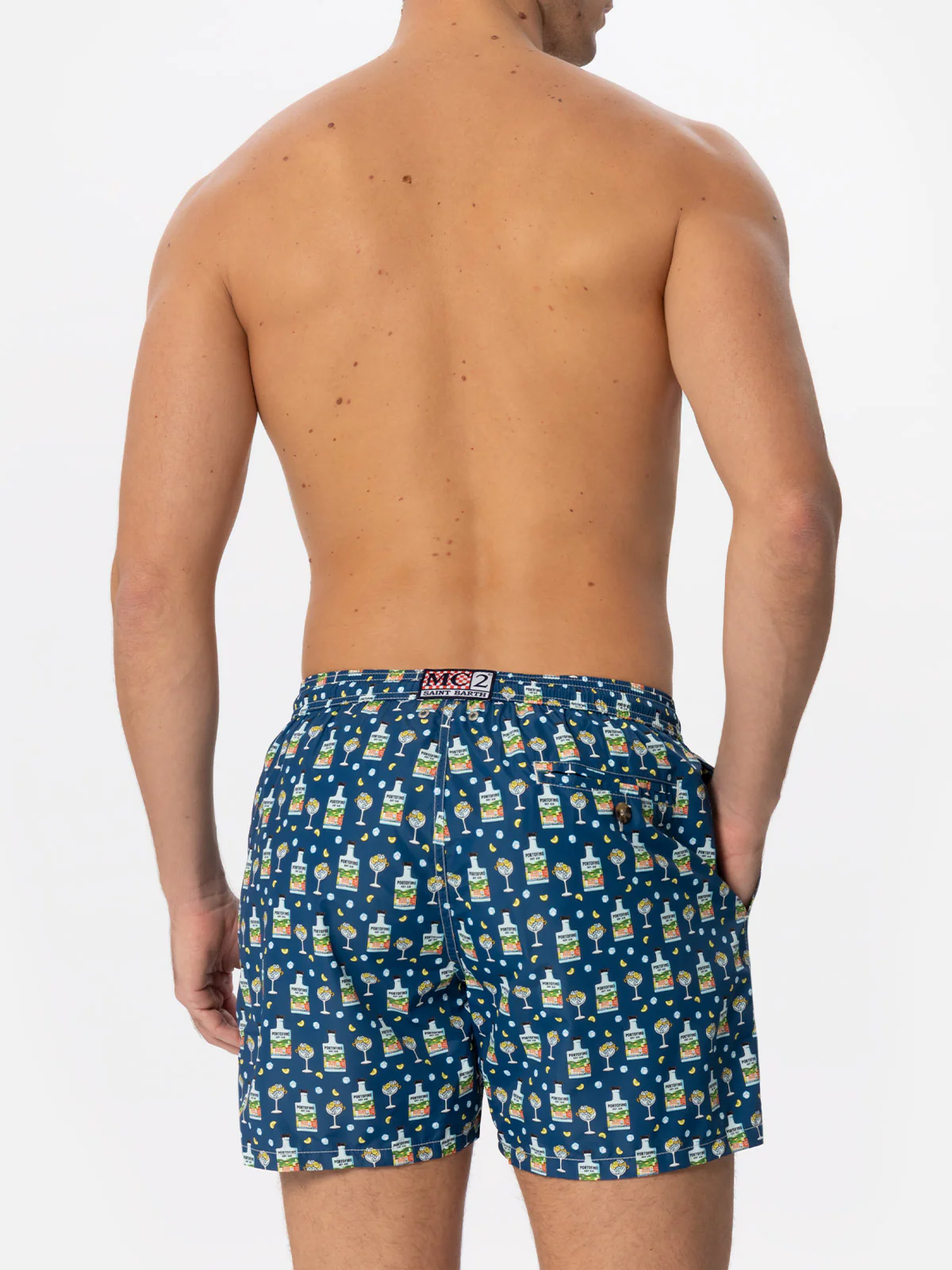 Lighting Micro Fantasy blue Portofino gin print swim shorts | Special Edition - Image 6