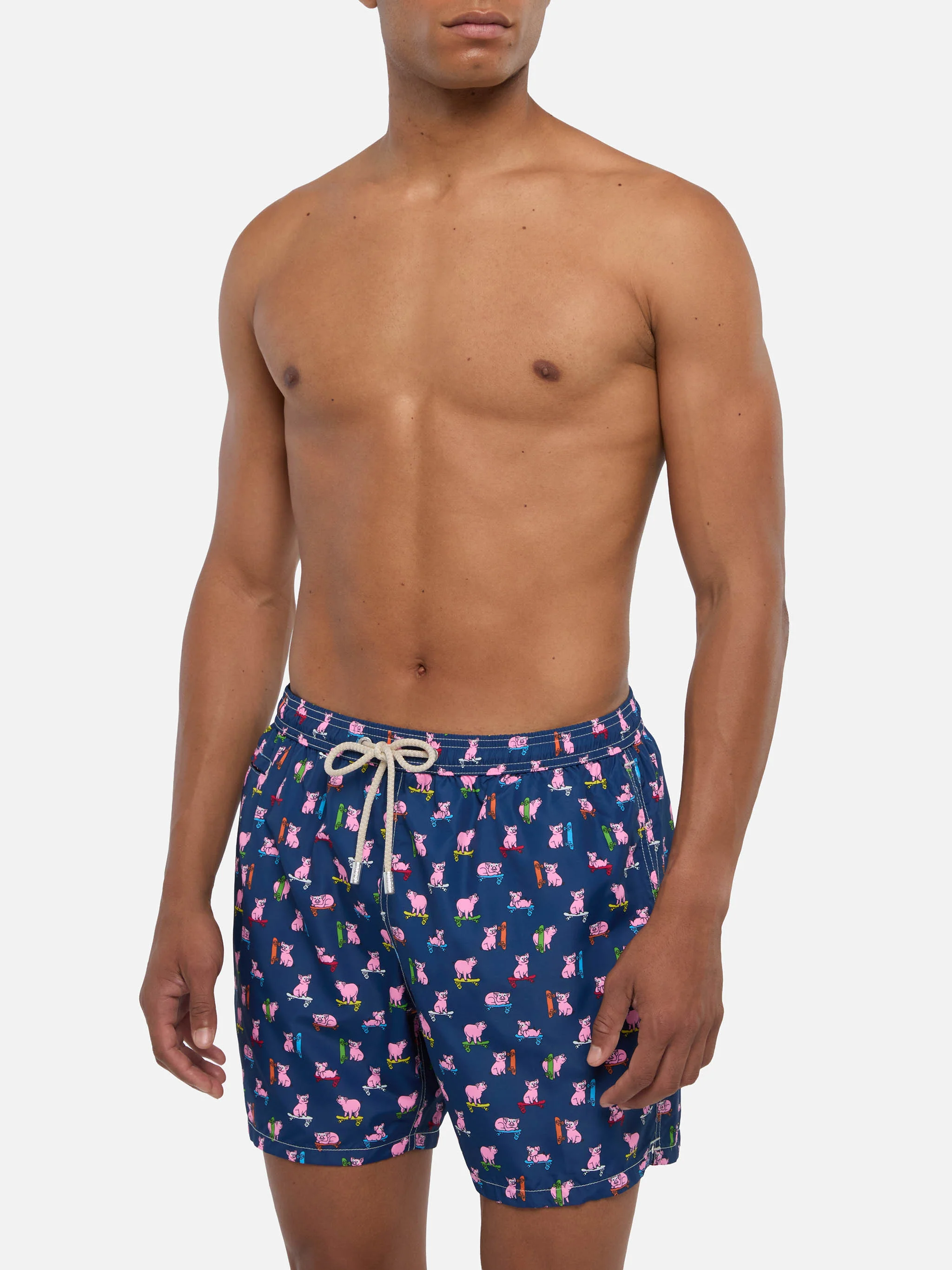 Lighting skater pigs print swim shorts - Image 3