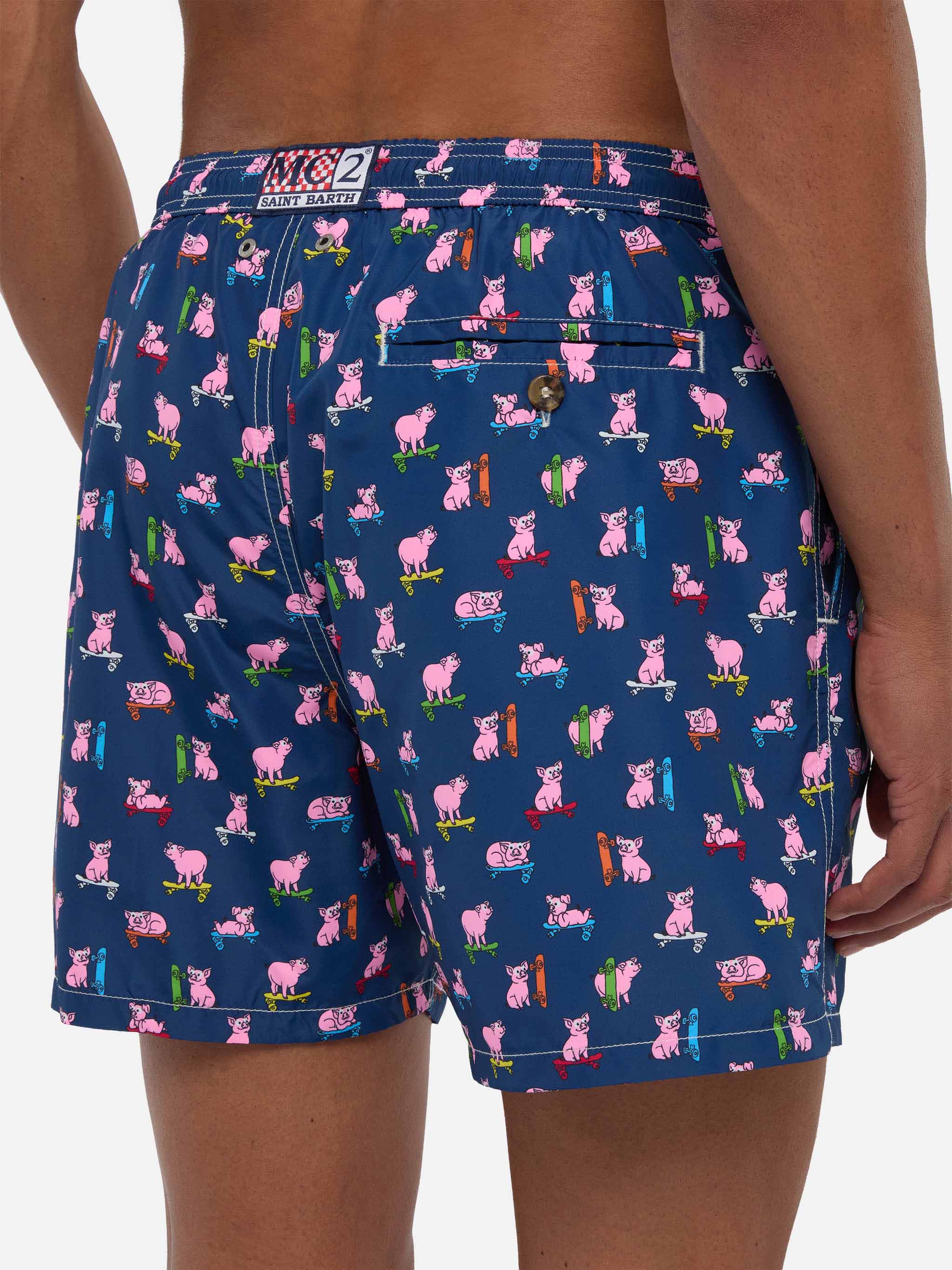 Lighting skater pigs print swim shorts - Image 6