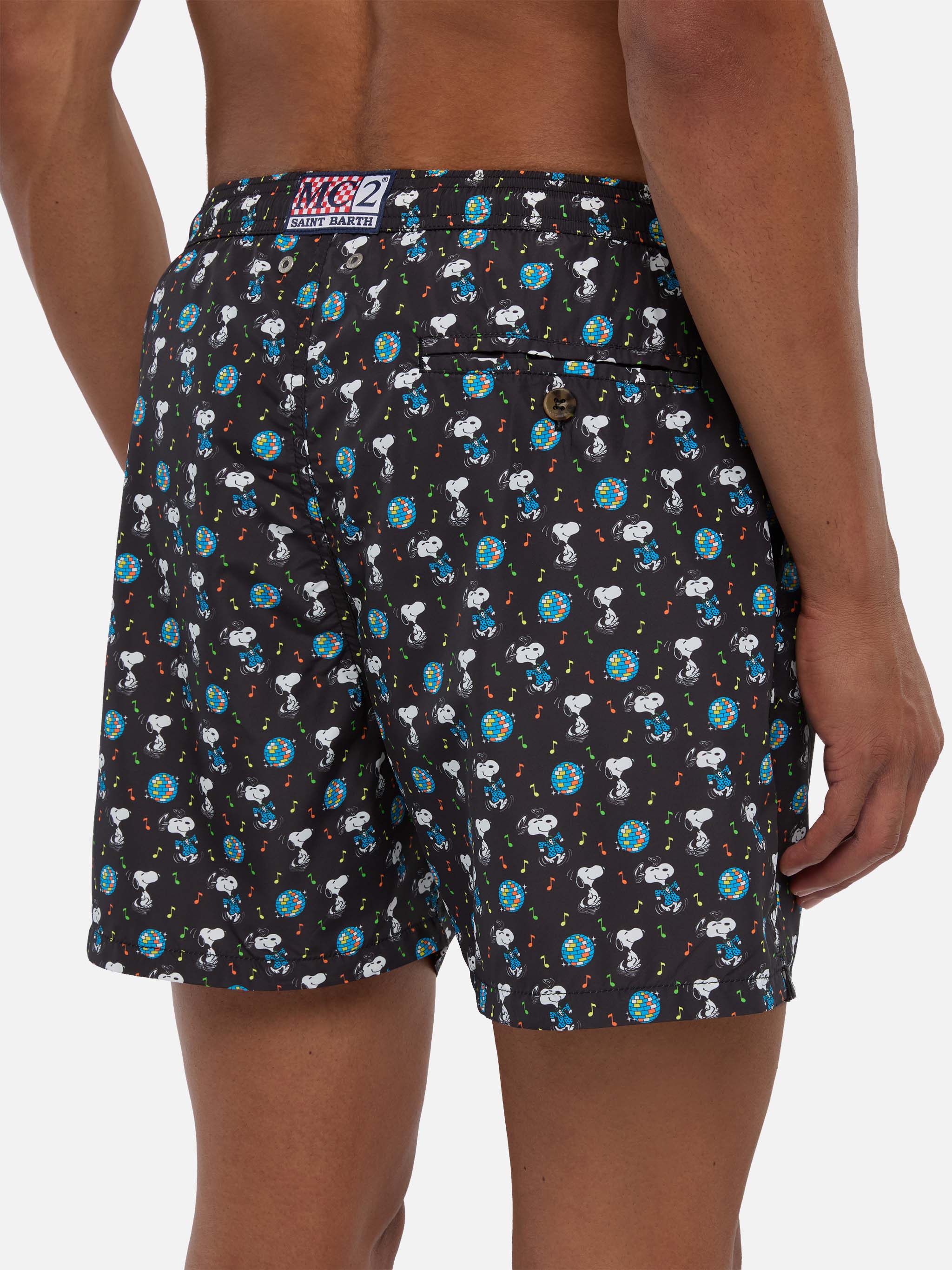 Lighting Micro Fantasy black Snoopy disco swim shorts | Special Edition - Image 6