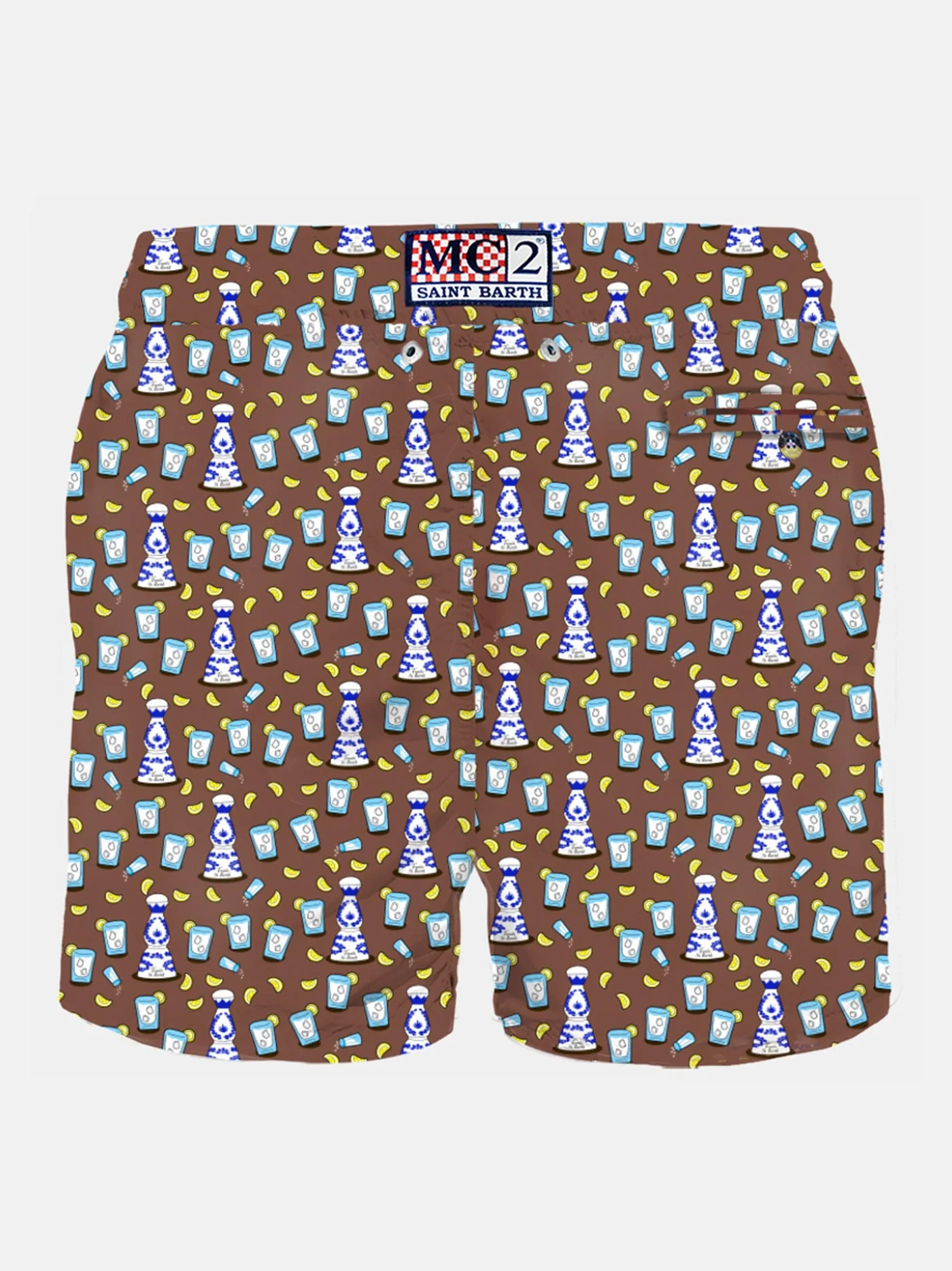 Lighting Micro Fantasy brown Tequila print swim shorts - Image 2