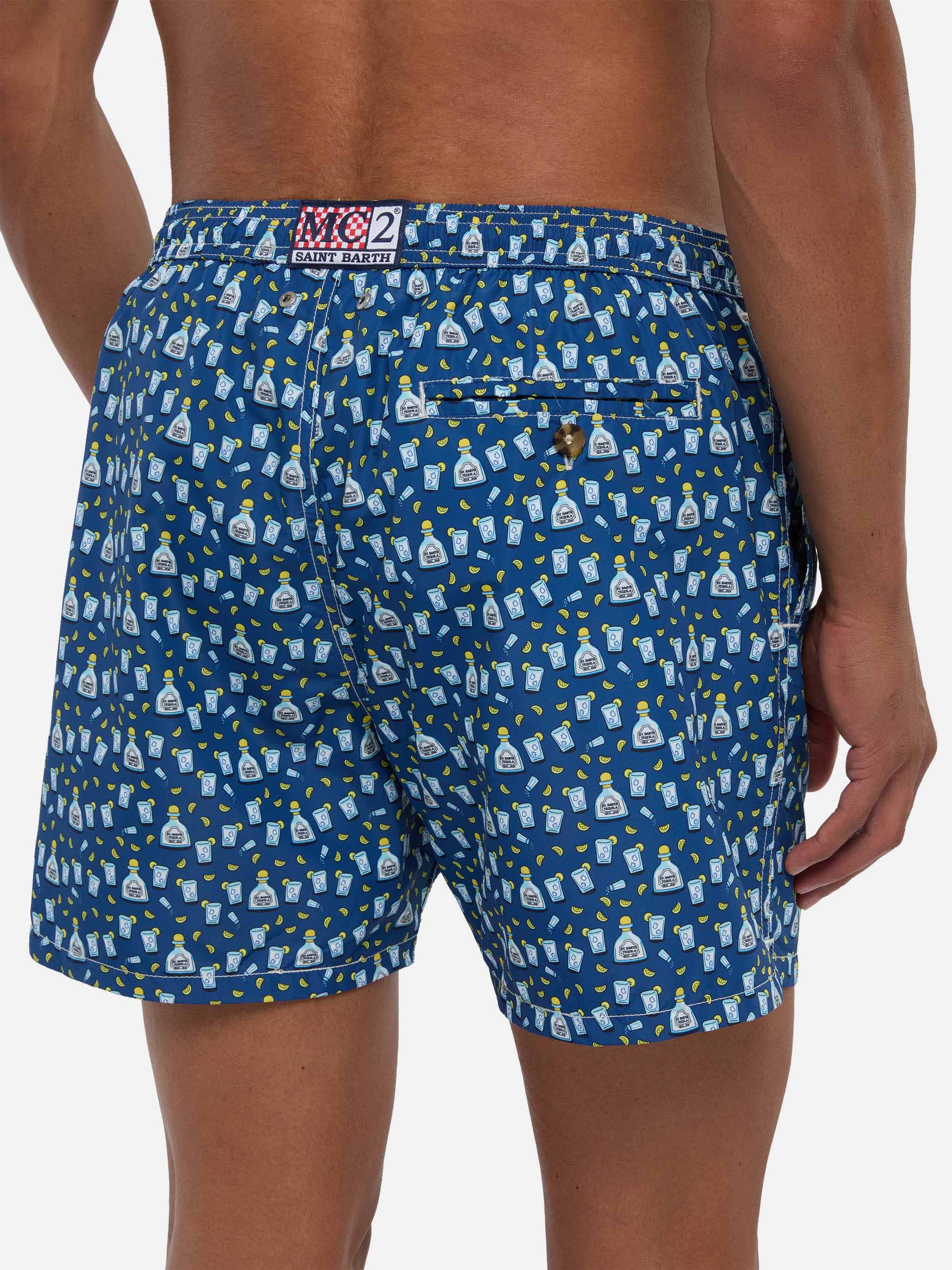 Lighting Micro Fantasy blue Tequila print swim shorts - Image 6
