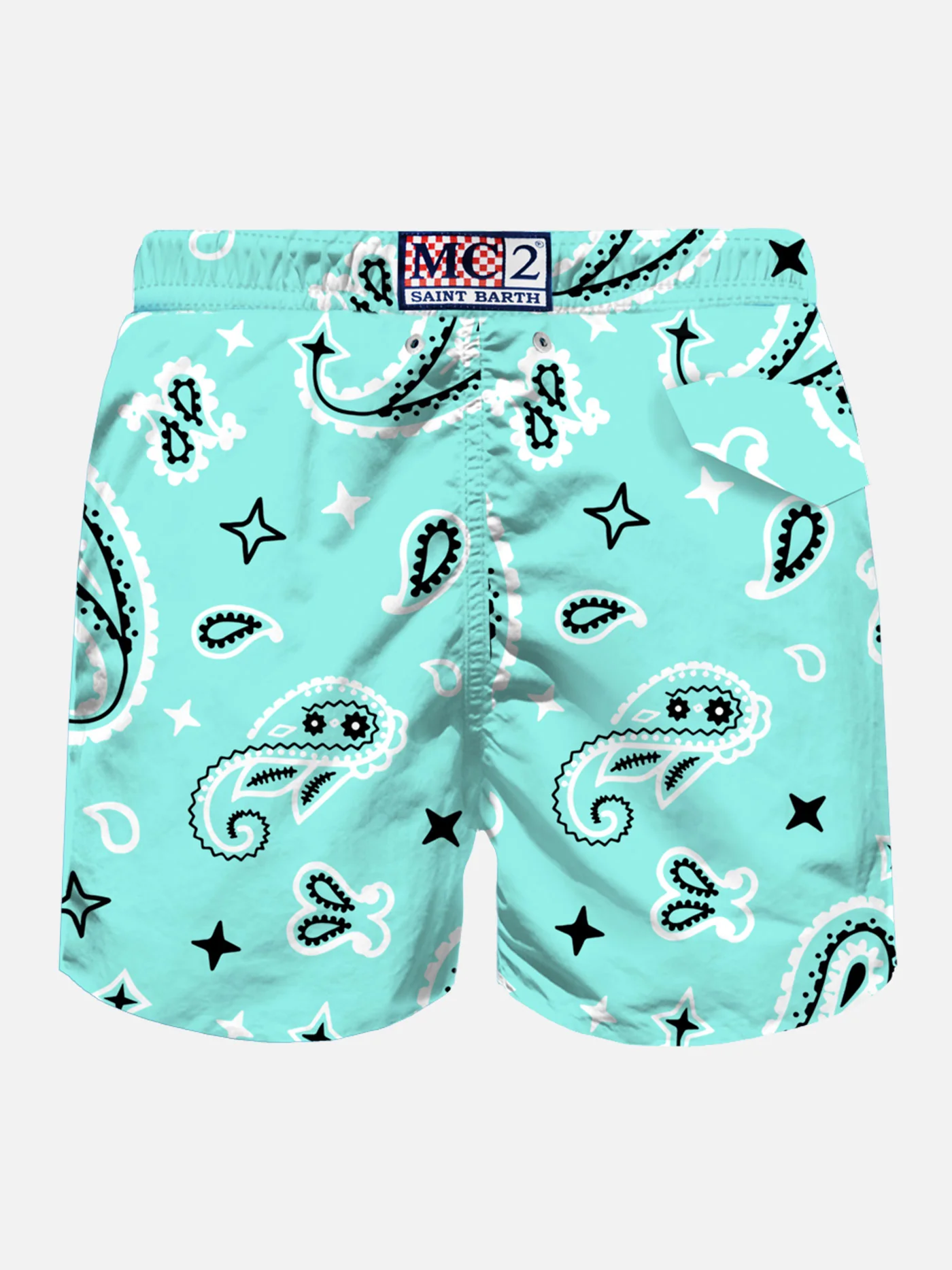 Lighting water green paisley swim shorts - Image 2