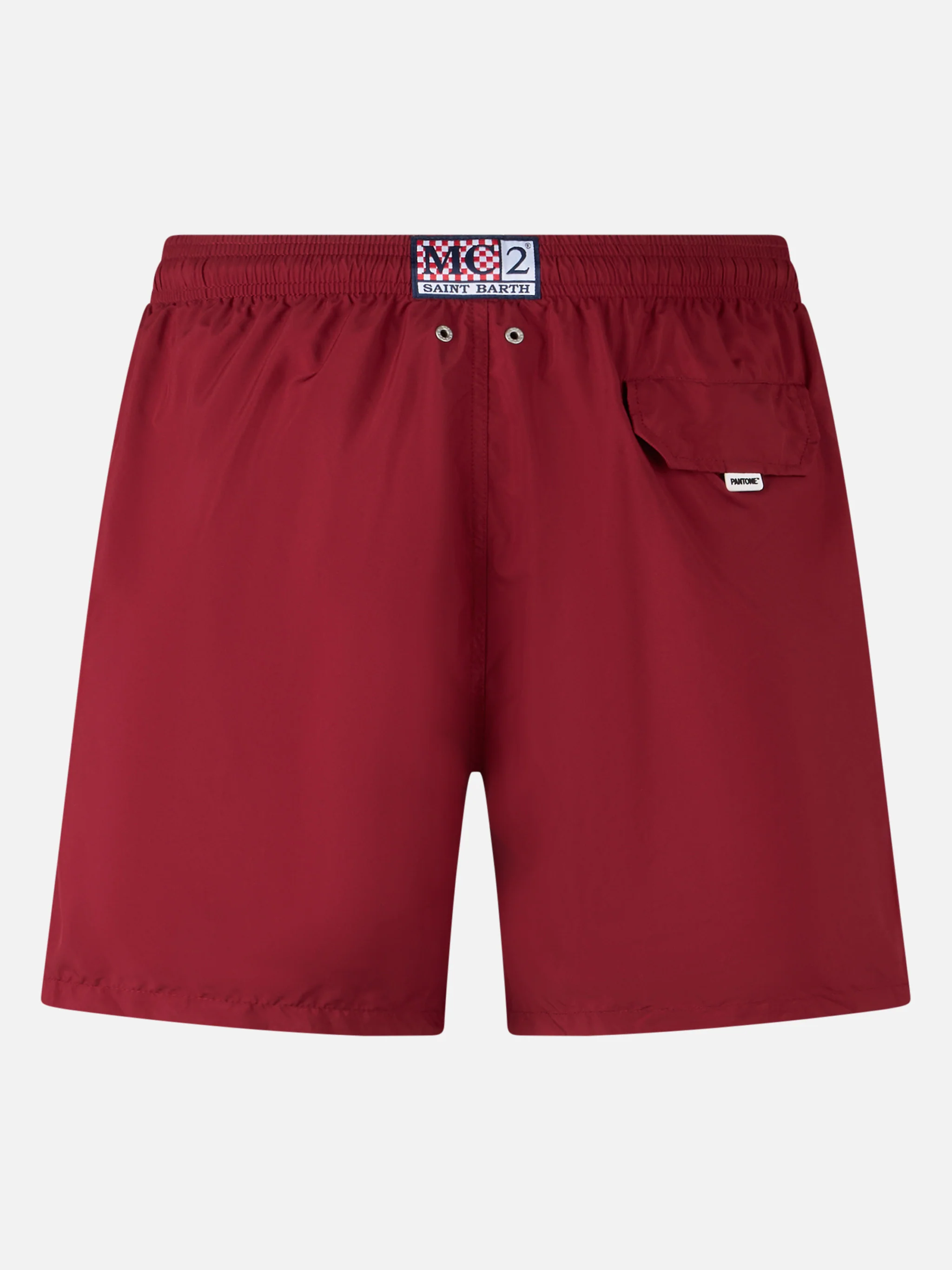 Lighting Pantone burgundy swim shorts in stretch technical fabric | Special Edition - Image 2