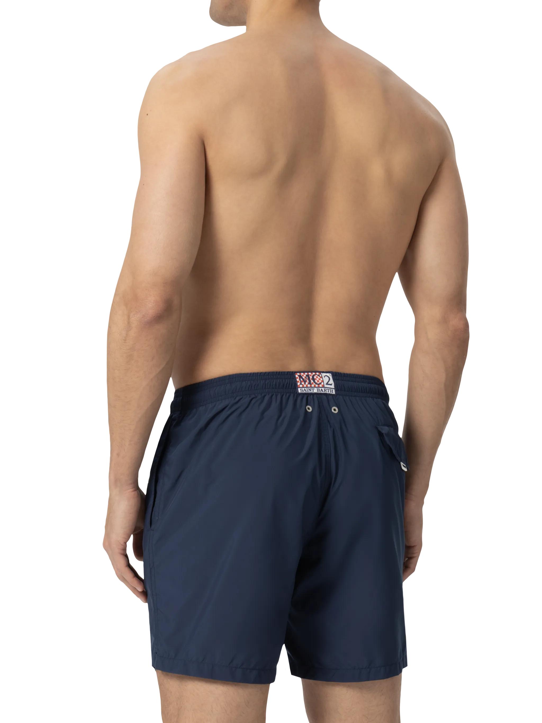 Lighting Pantone navy blue swim shorts in stretch technical fabric | Special Edition - Image 4