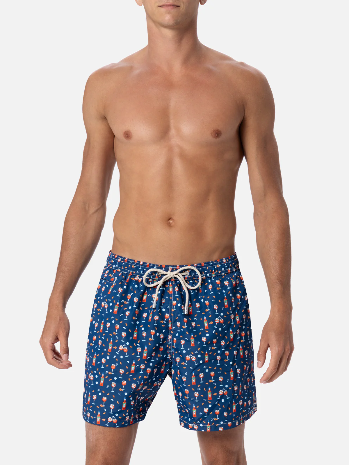 Lighting Micro Fantasy blue Aperol Spritz print swim shorts | Special Edition - Image 3