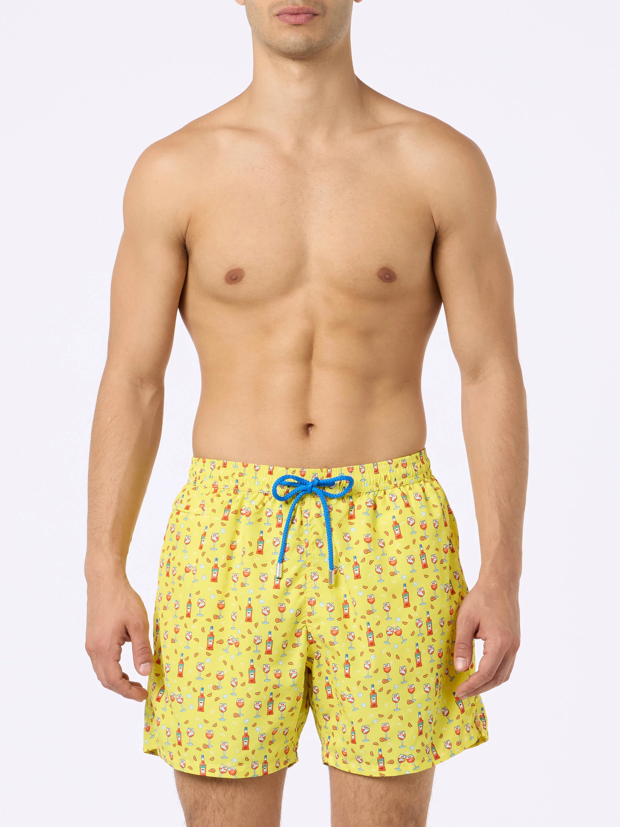 Lighting Micro Fantasy pink Aperol Spritz print swim shorts | Special Edition - Image 3