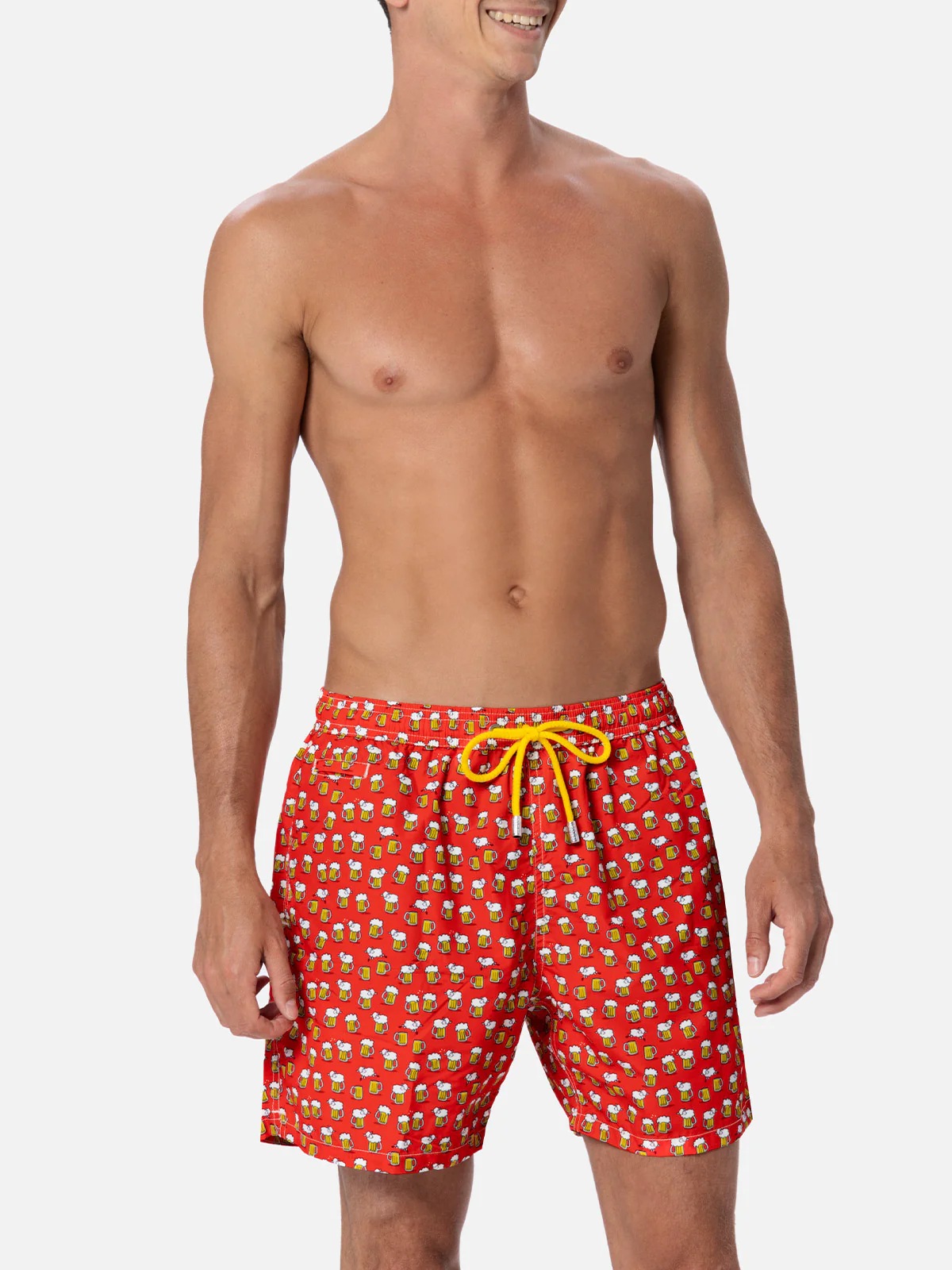 Lighting Micro Fantasy red beer print swim shorts - Image 3