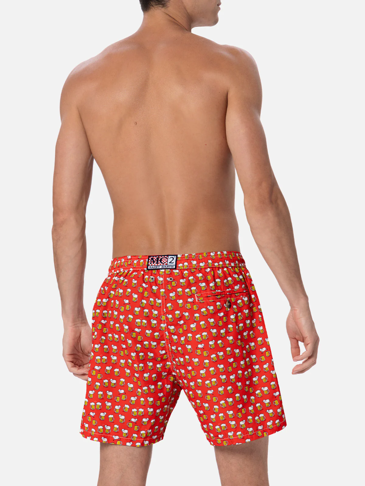 Lighting Micro Fantasy red beer print swim shorts - Image 5