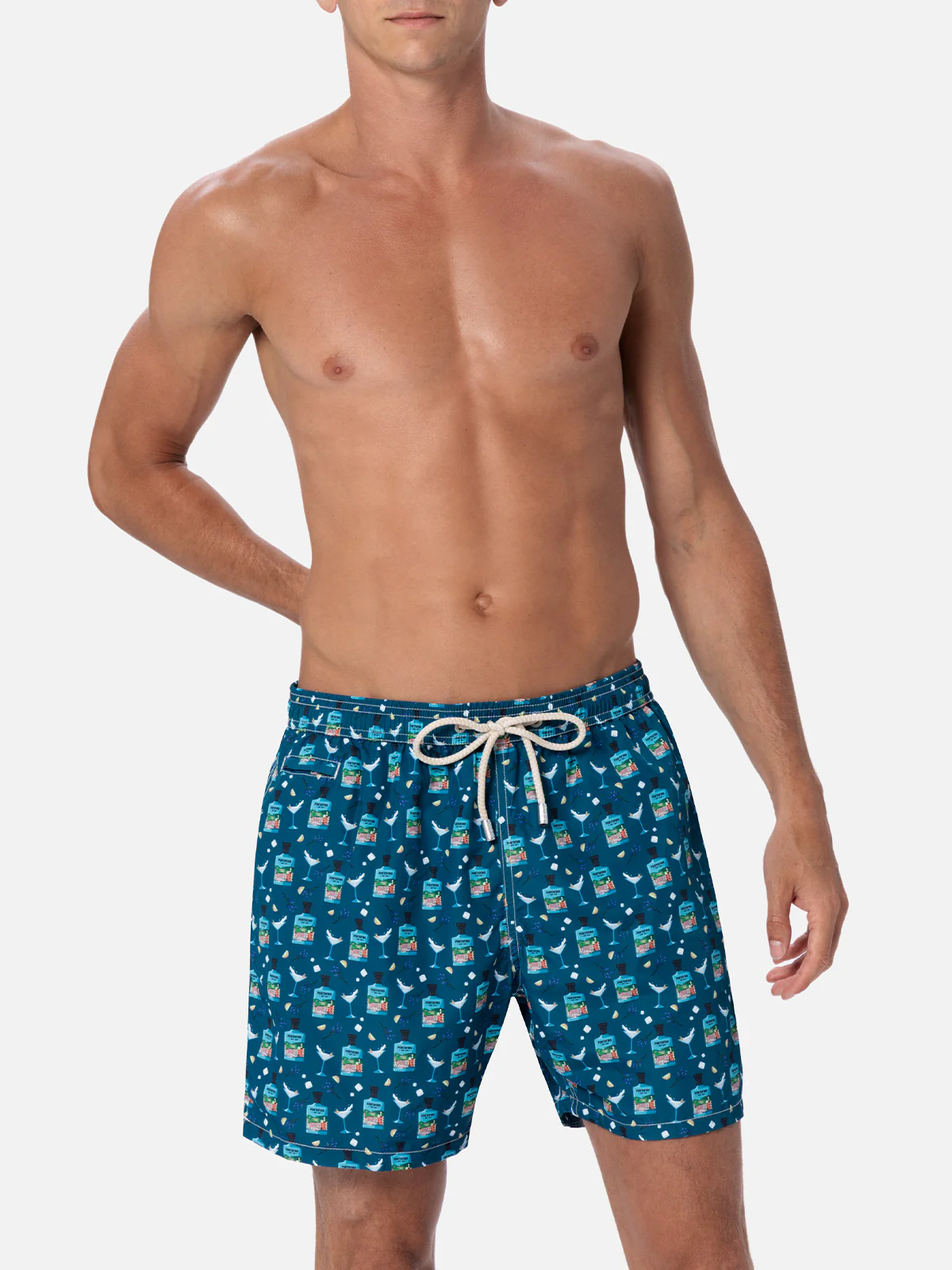 Lightweight fabric swim-shorts with cocktail Portofino Gin print | PORTOFINO DRY GIN SPECIAL EDITION - Image 3