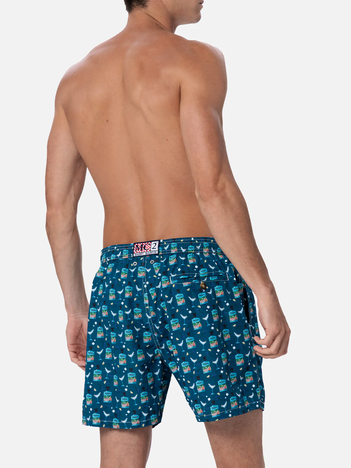 Lightweight fabric swim-shorts with cocktail Portofino Gin print | PORTOFINO DRY GIN SPECIAL EDITION - Image 5