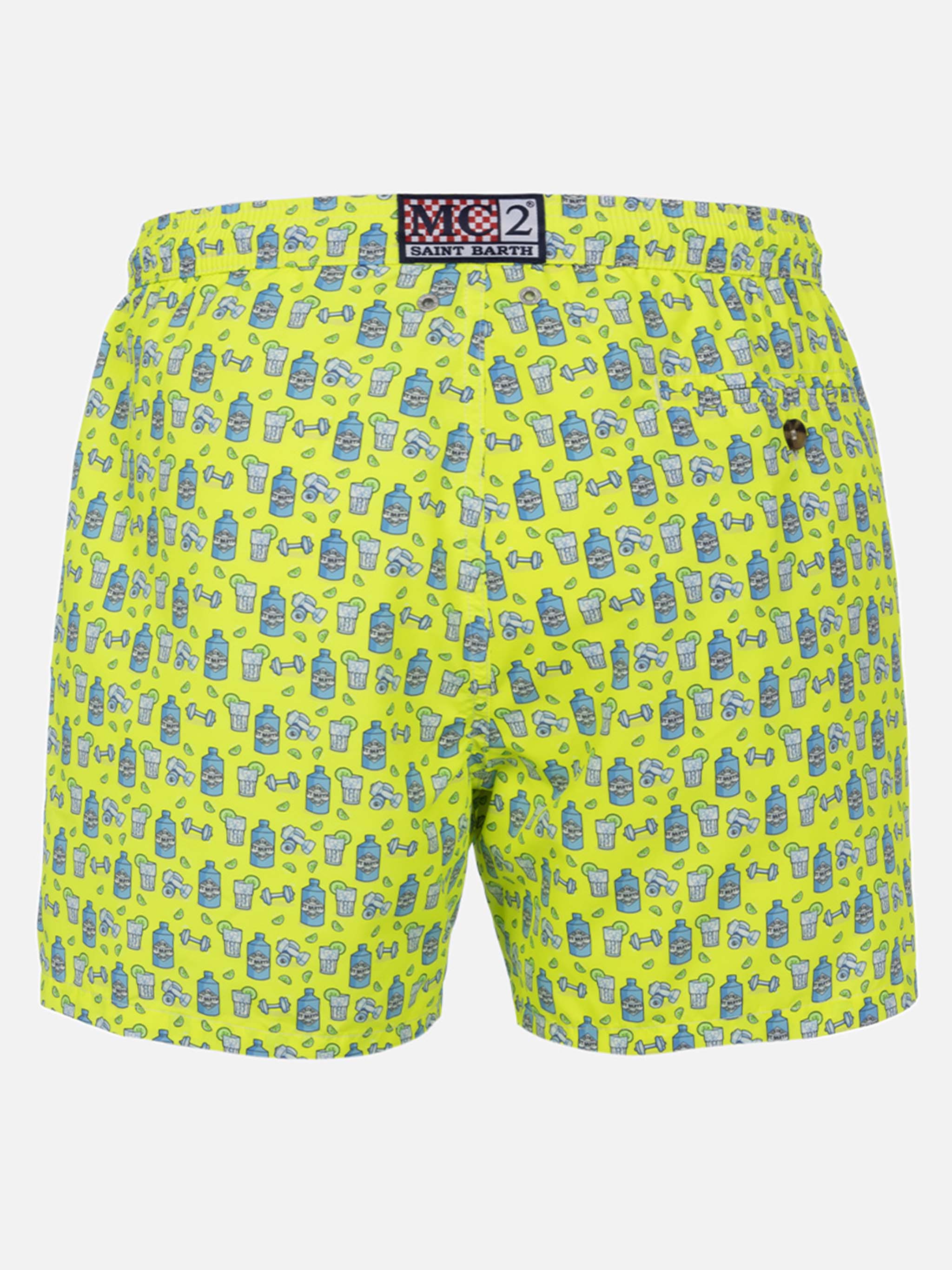 Lighting Micro Fantasy yellow gym and gin print swim shorts - Image 2