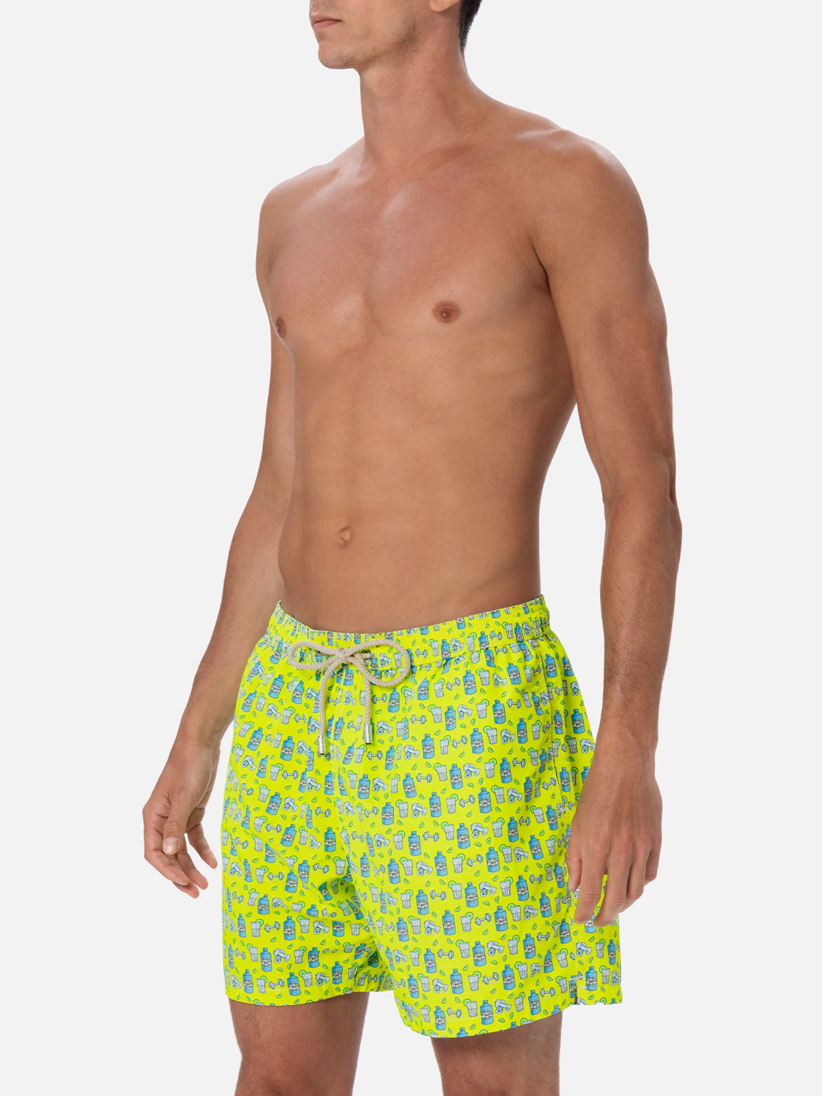 Lighting Micro Fantasy yellow gym and gin print swim shorts - Image 3