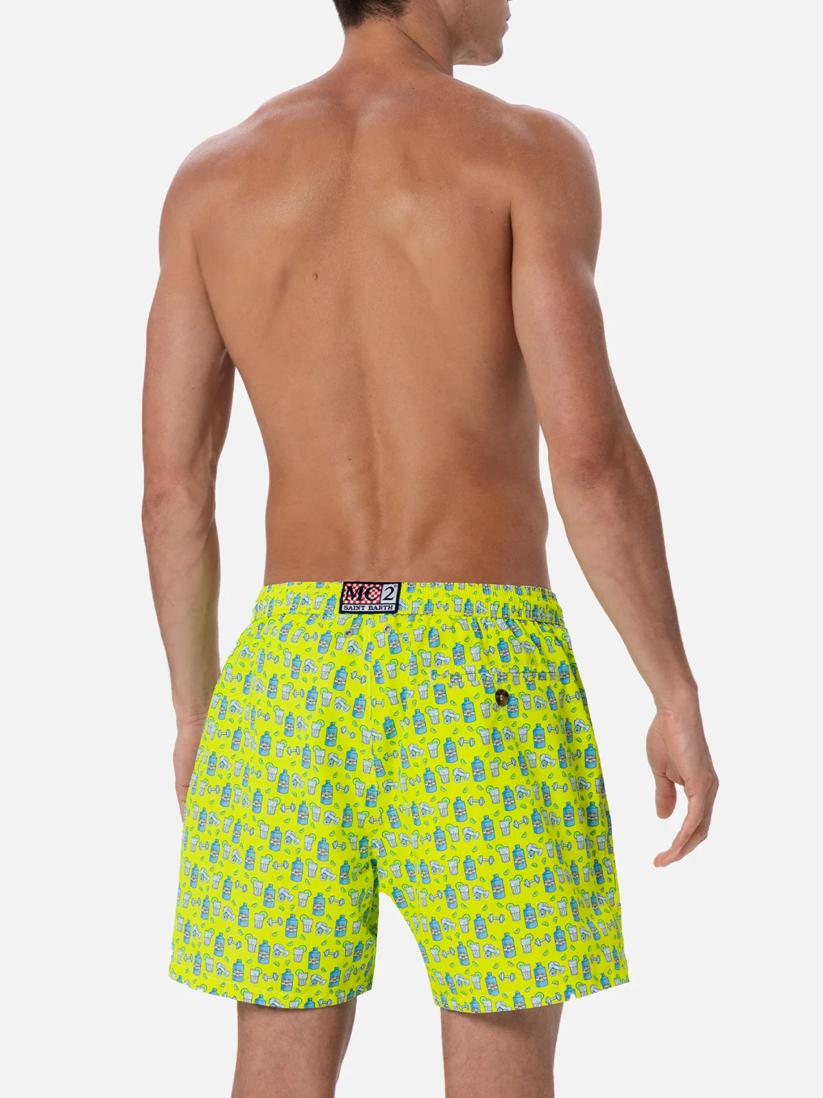 Lighting Micro Fantasy yellow gym and gin print swim shorts - Image 5