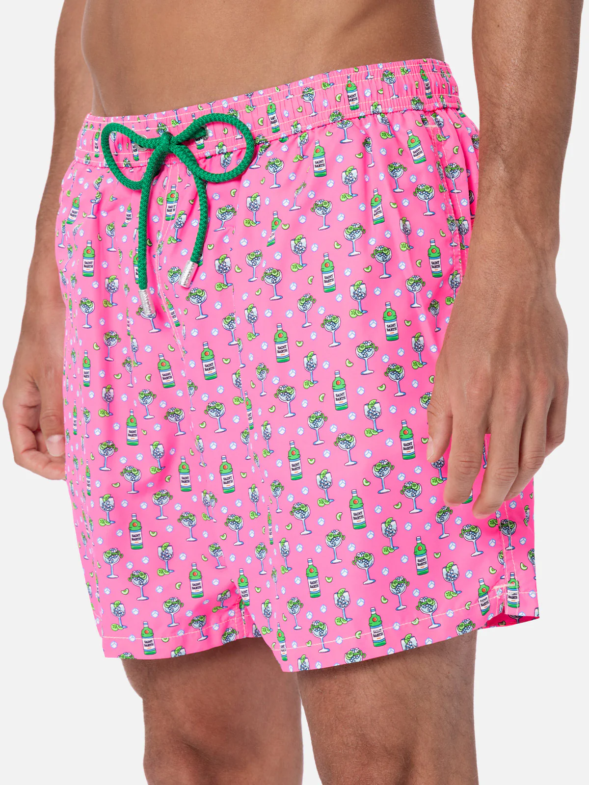 Lighting Micro Fantasy pink ice and cocktail print swim shorts - Image 4