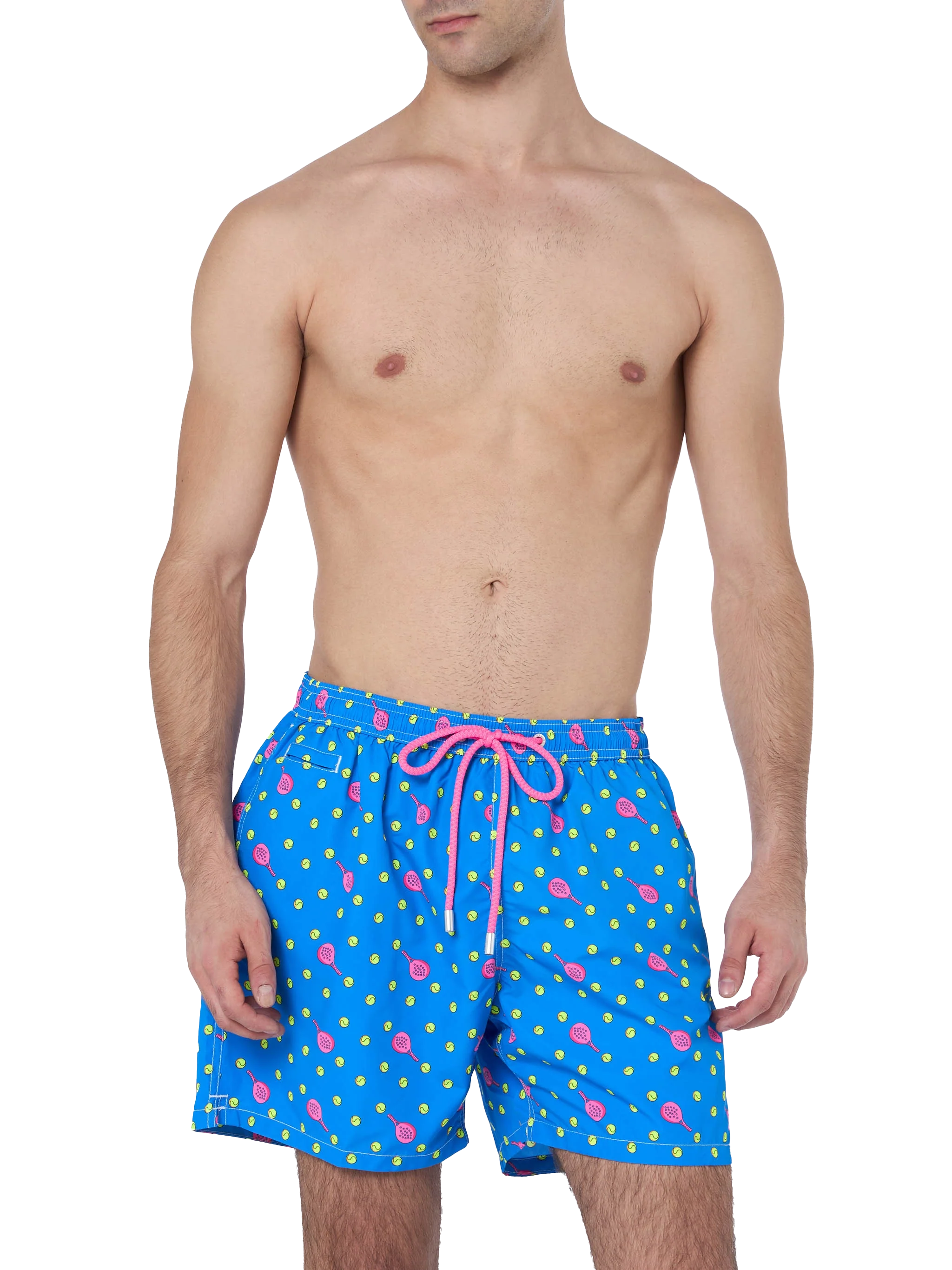 Lighting Micro Fantasy swim shorts in technical fabric with padel pattern in blue and multicolor - Image 3