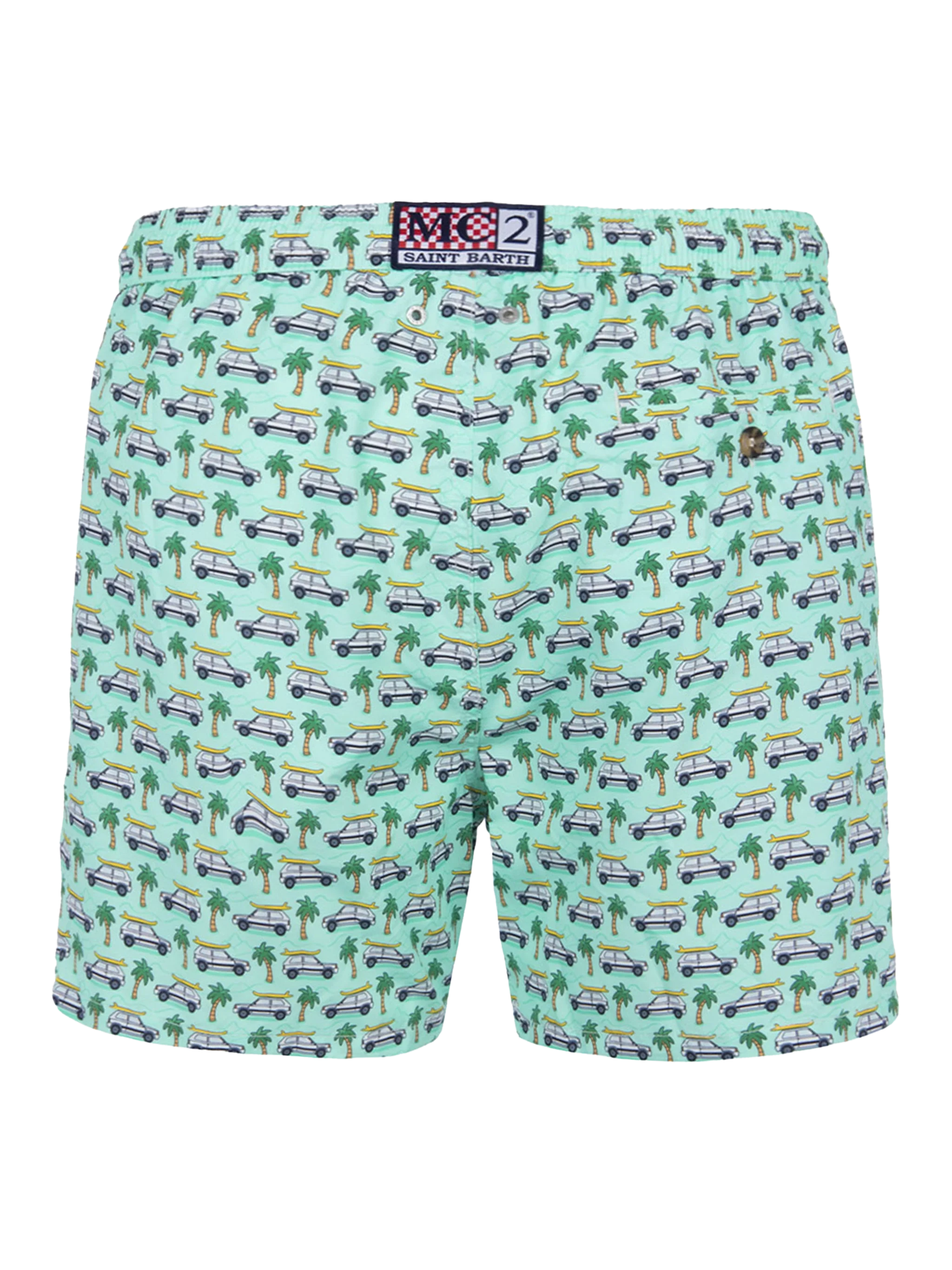 Lighting Micro Fantasy green Panda print swim shorts | Special Edition - Image 2