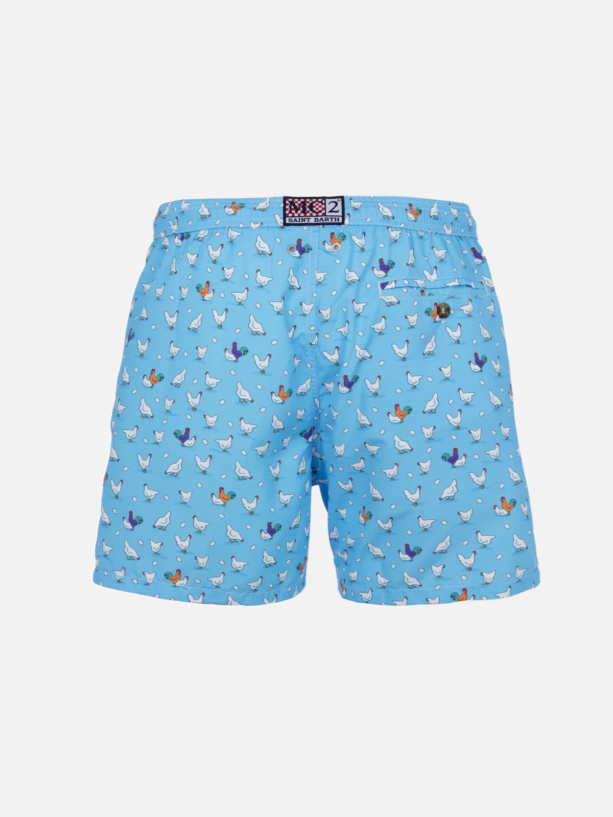 Lighting Micro Fantasy light blue rooster print swim shorts - Image 2