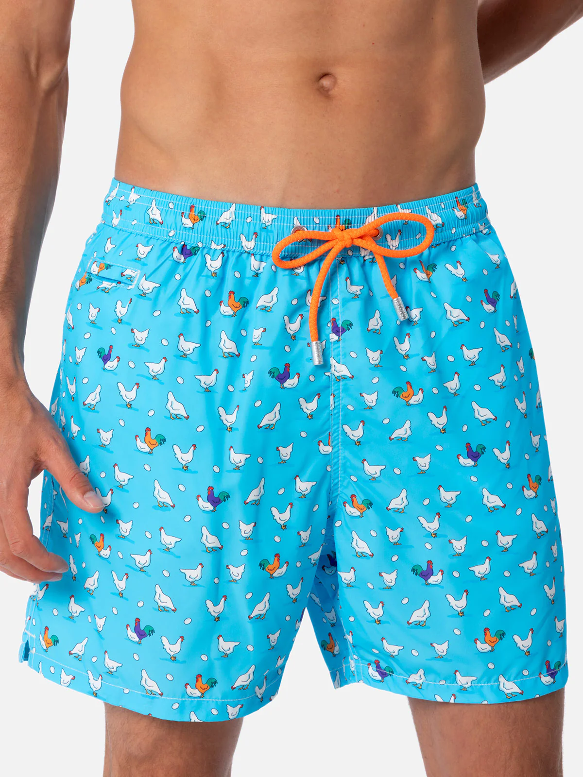 Lighting Micro Fantasy light blue rooster print swim shorts - Image 5
