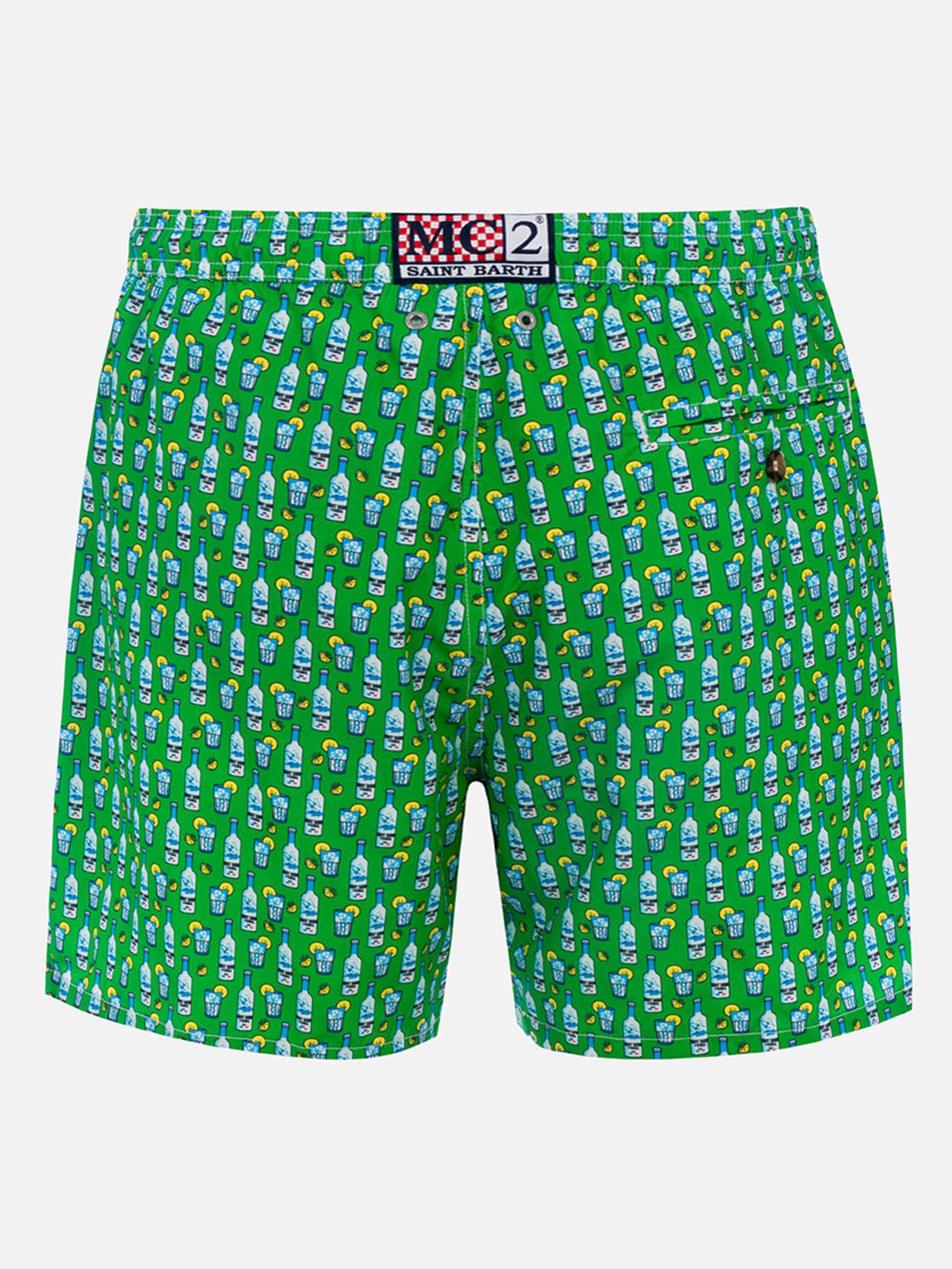 Lighting Micro Fantasy green vodka print swim shorts - Image 2