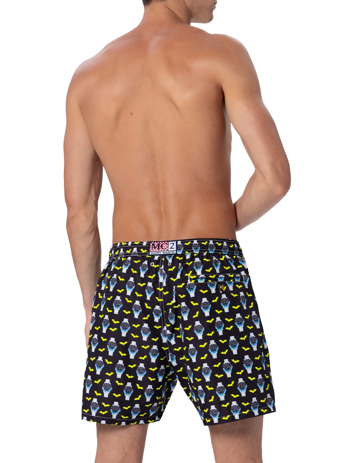 Lighting Micro Fantasy black watches print swim shorts - Image 4