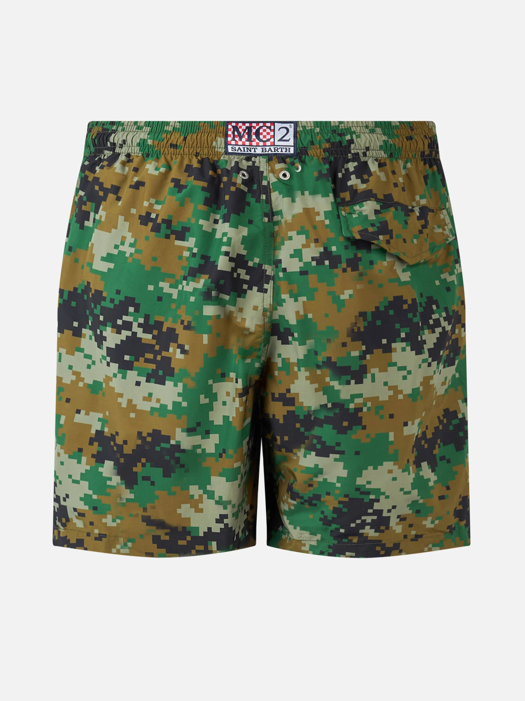 Lighting swim shorts with pixel camouflage pattern - Image 2