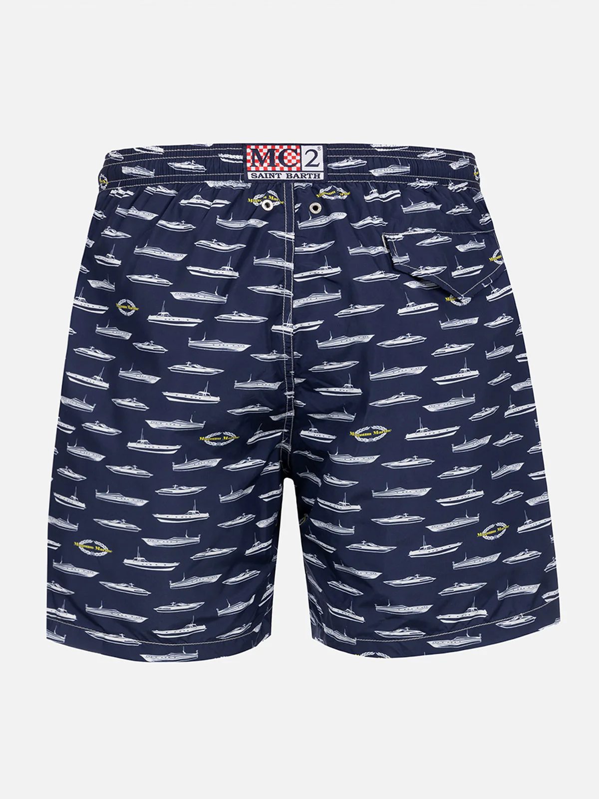 Lighting swim shorts with Magnum Marine print in blue | Special Edition - Image 2