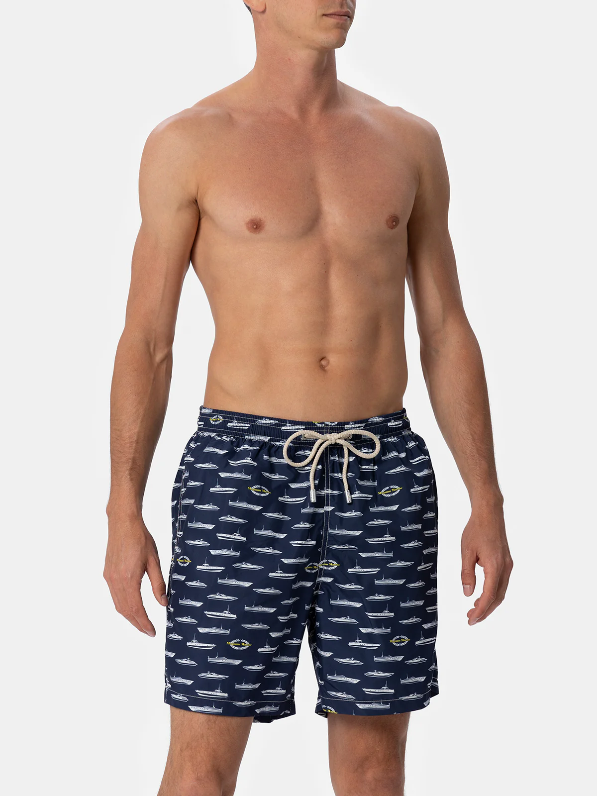 Lighting swim shorts with Magnum Marine print in blue | Special Edition - Image 4