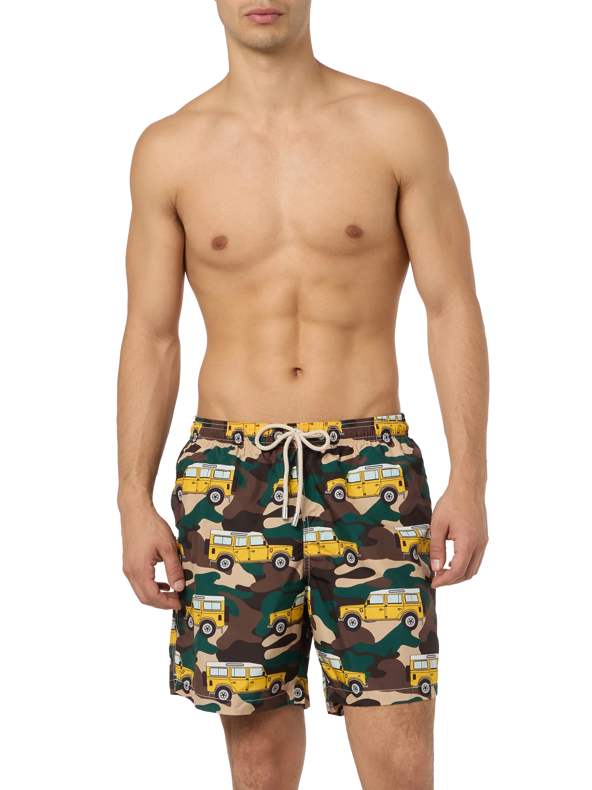 Lighting swim shorts with off-road car print - Image 3