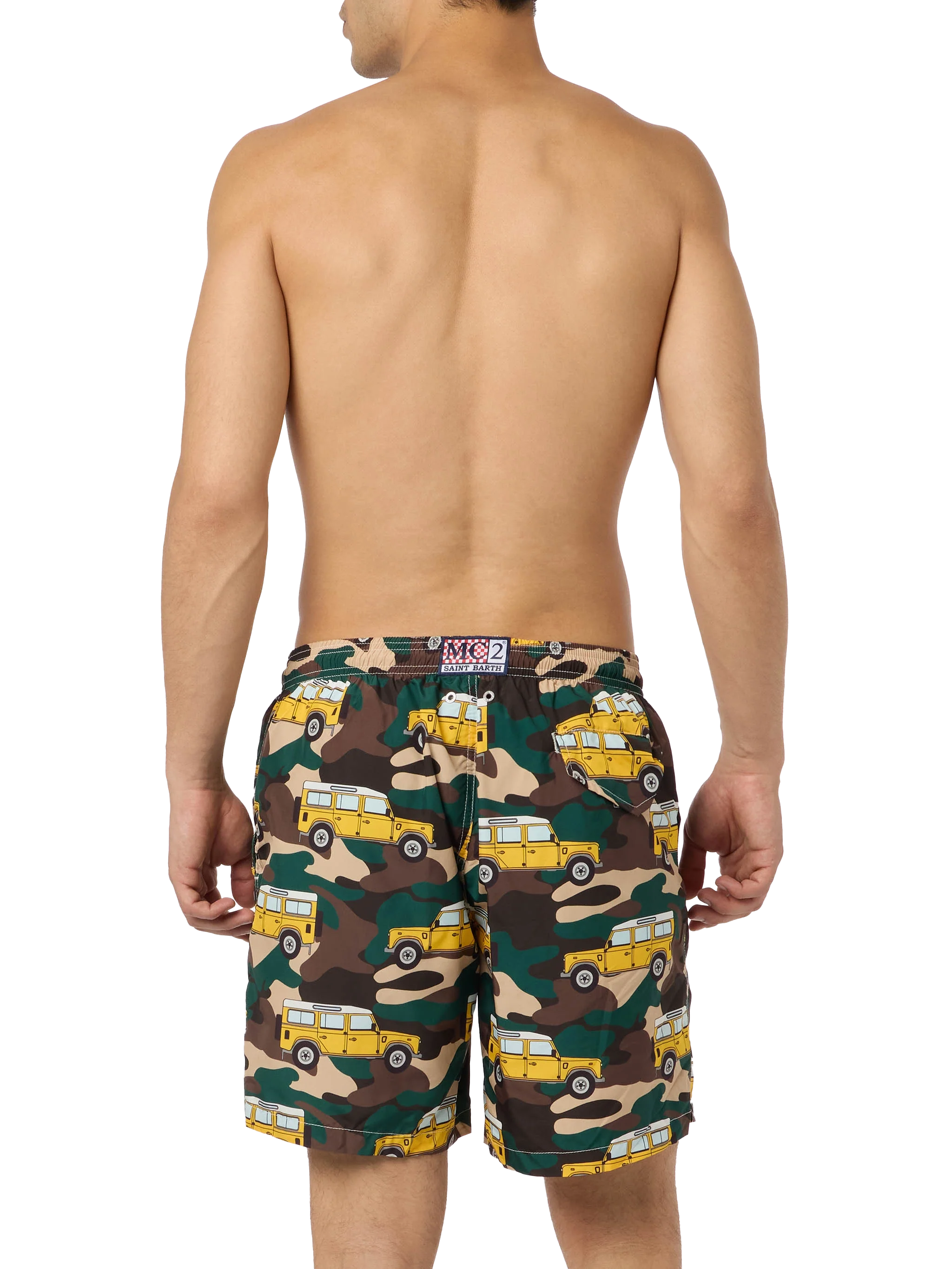 Lighting swim shorts with off-road car print - Image 4
