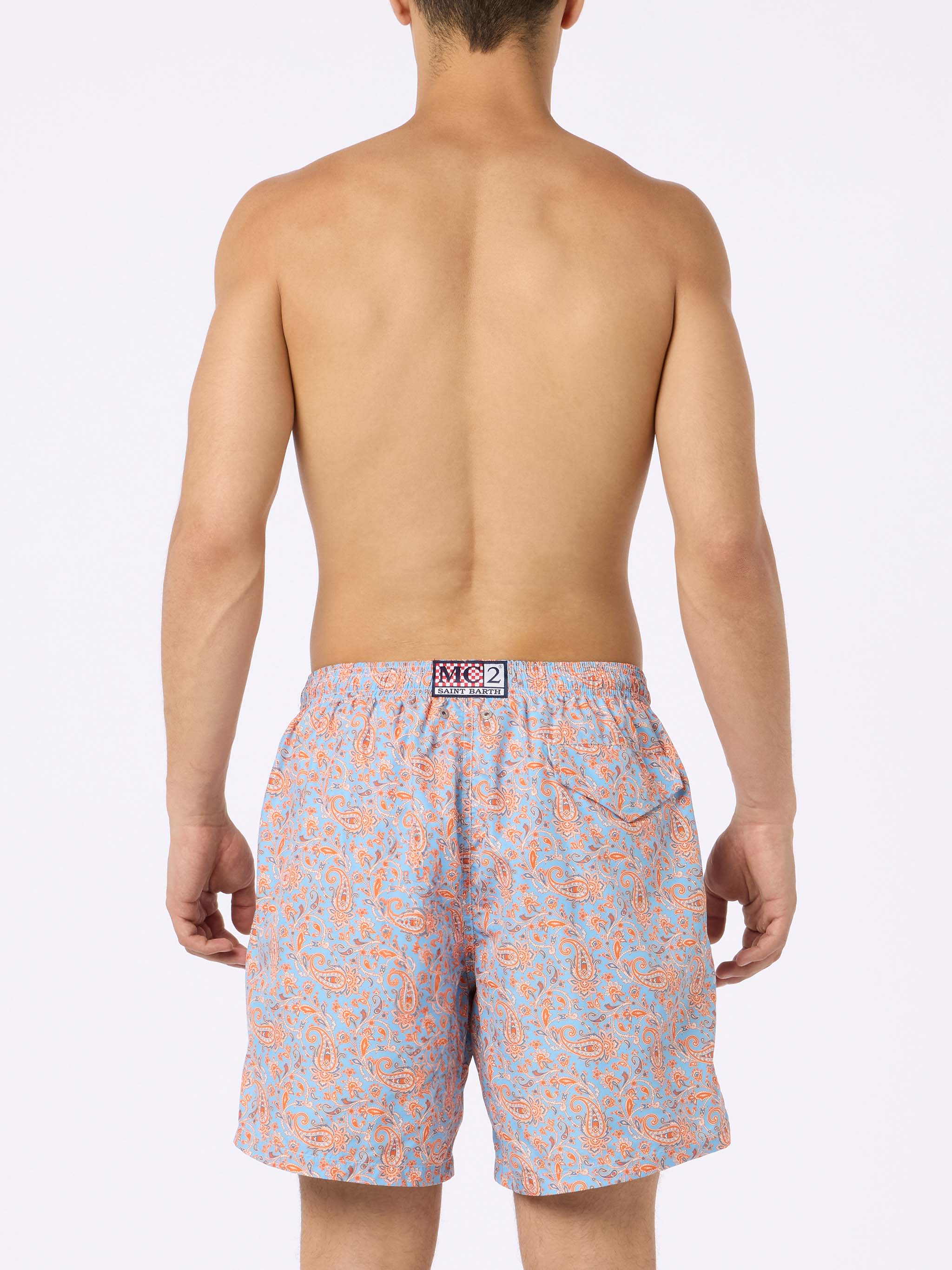Lighting swim shorts with paisley flower print in multicolor - Image 4