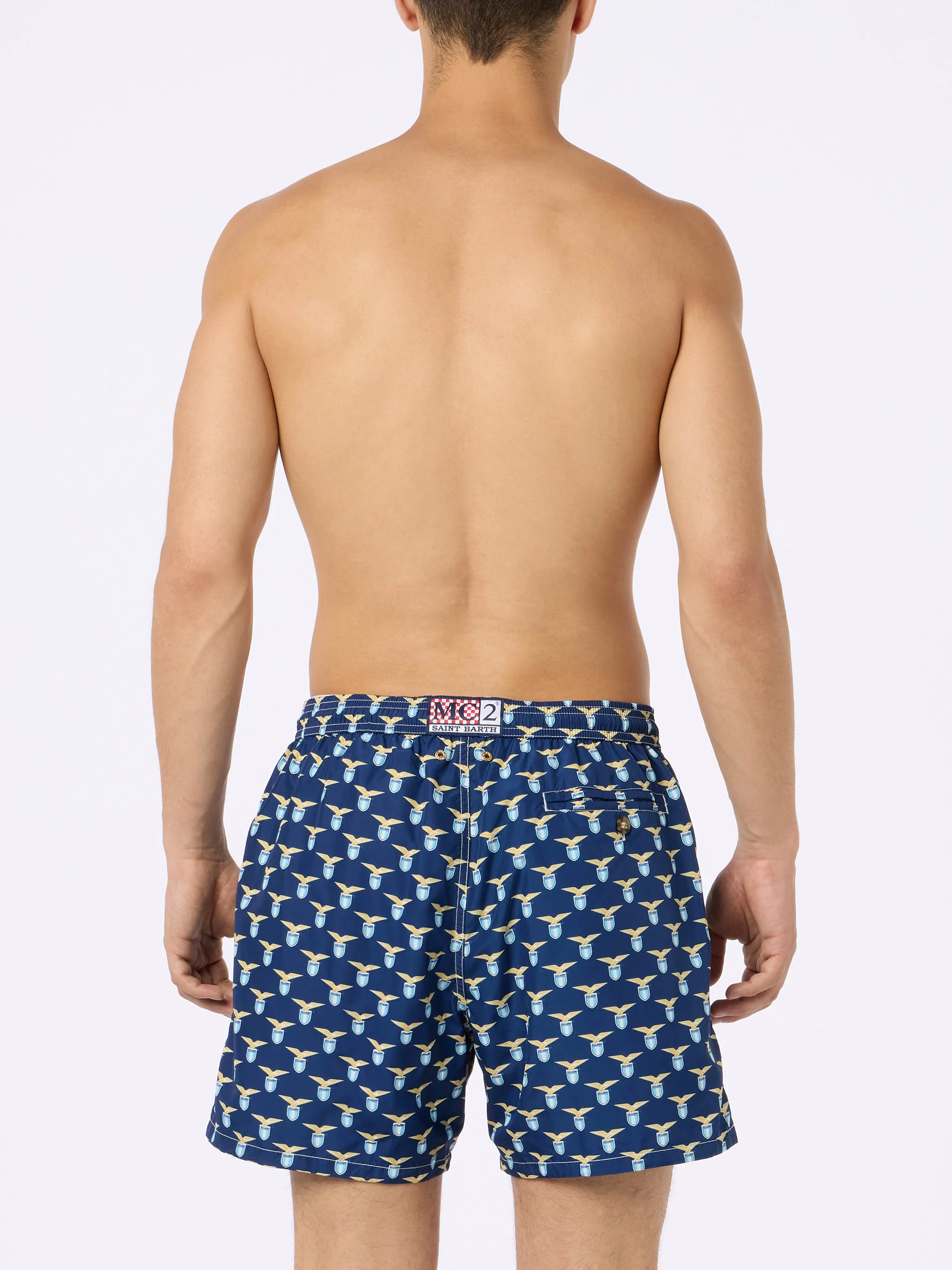 Lighting Micro Fantasy swim shorts with Lazio logo print | Special Edition - Image 4