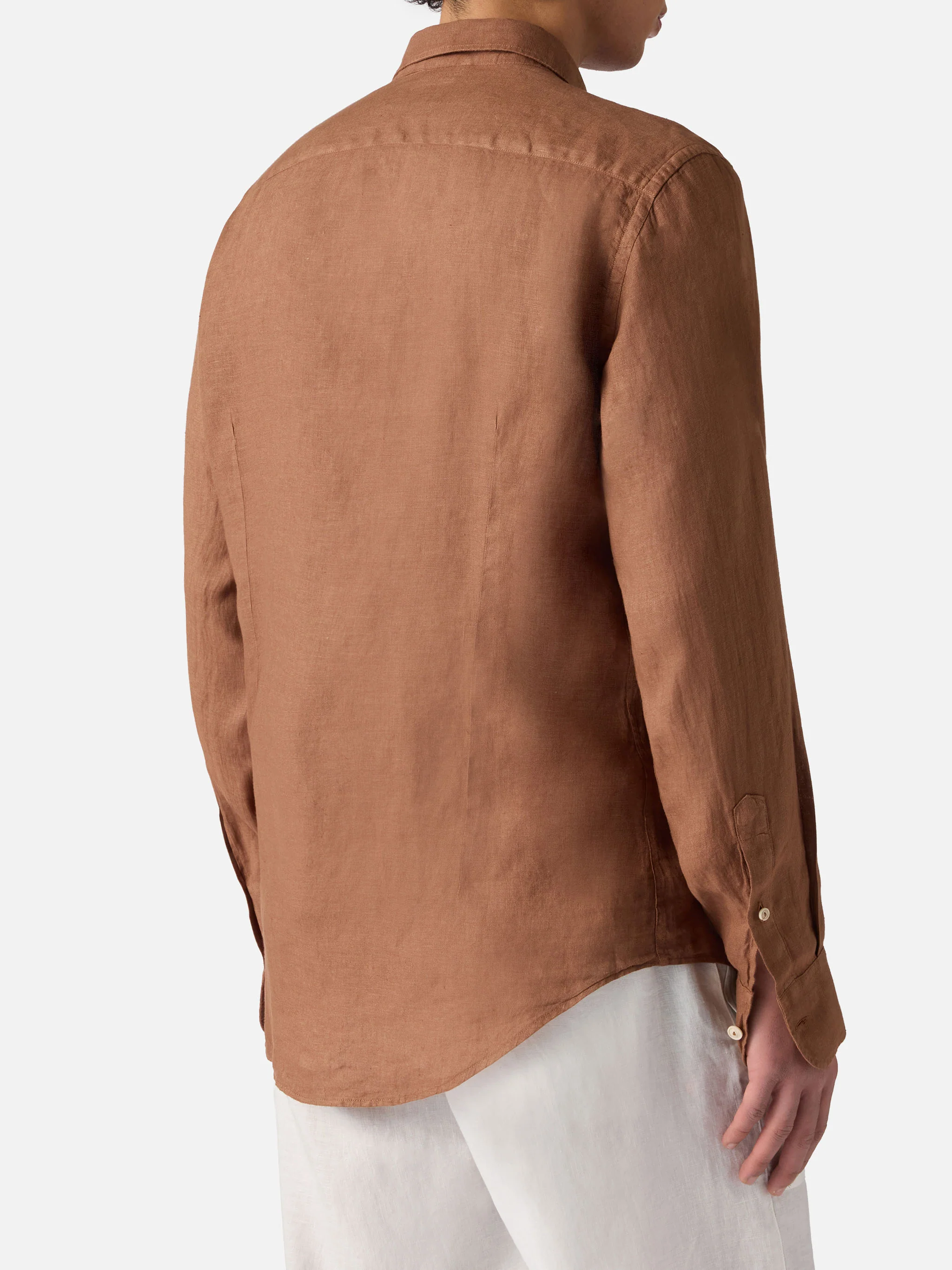 Pamplona brown linen shirt - Image 3