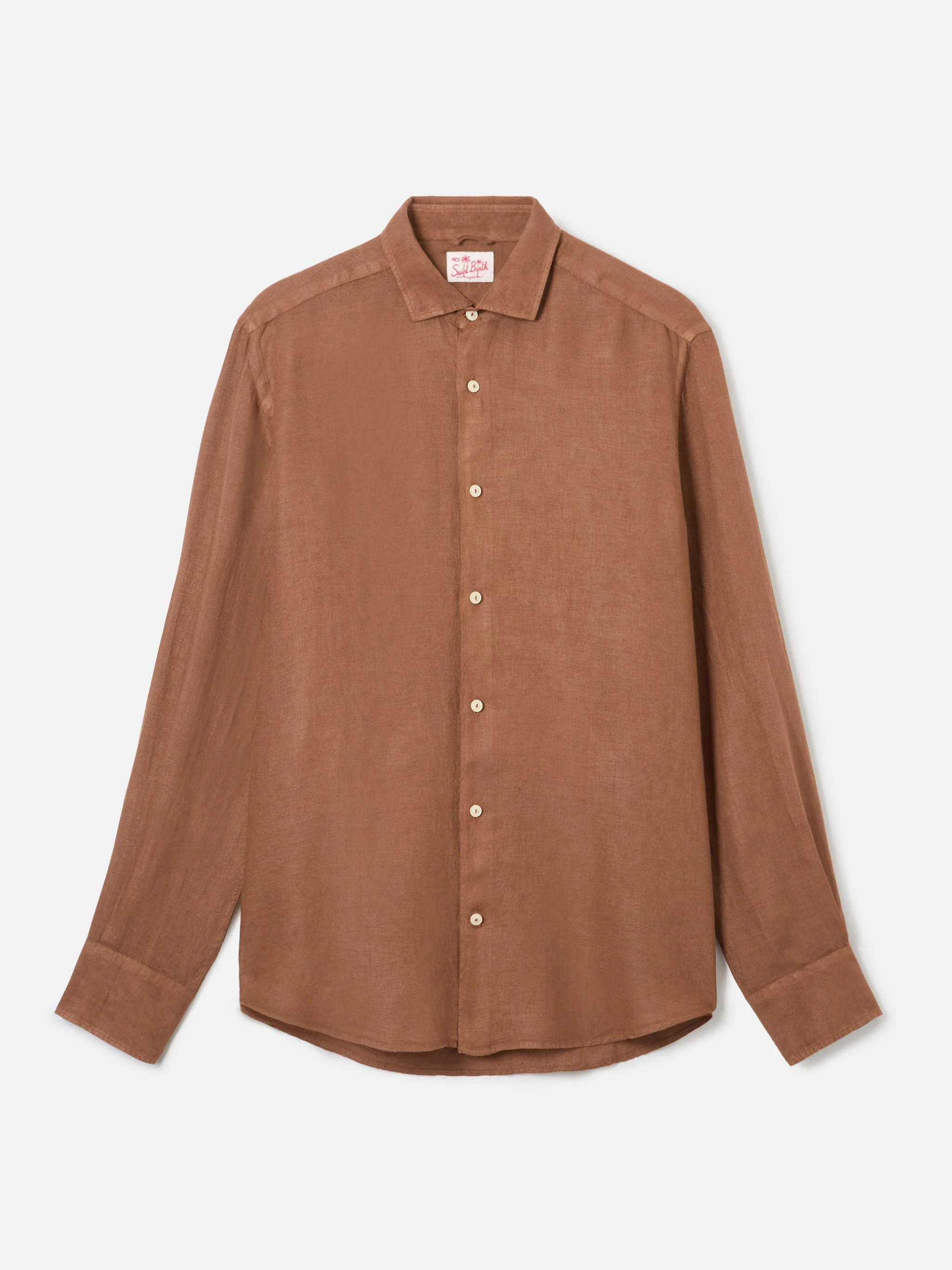 Pamplona brown linen shirt - Image 4