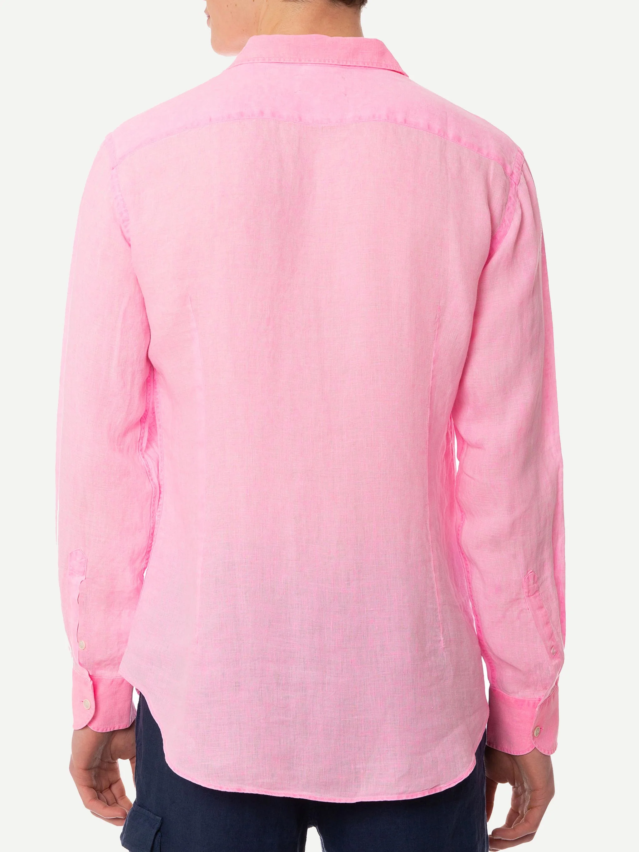 Pamplona fluo pink linen shirt - Image 3