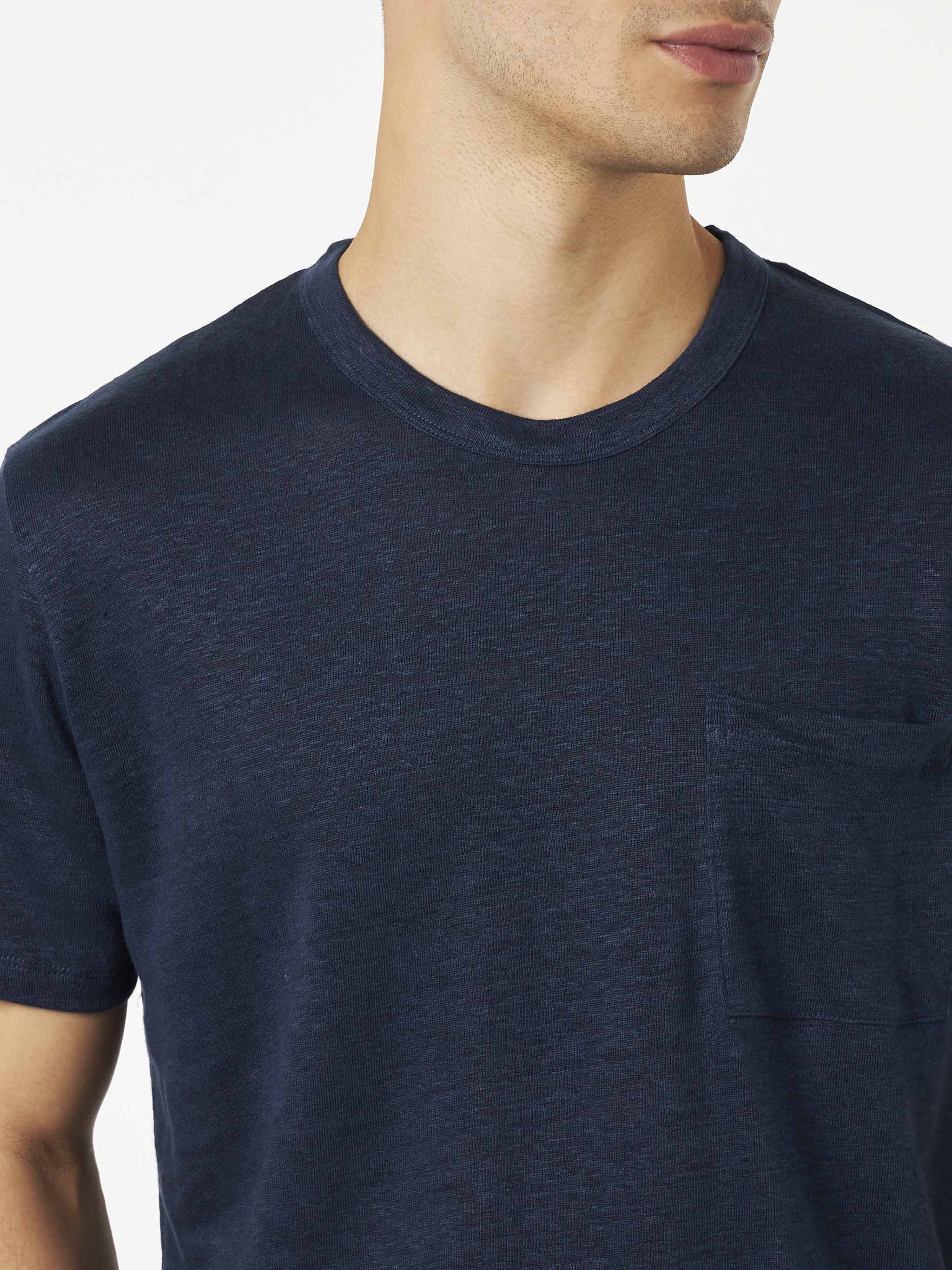 Navy blue linen Ecstasea T-shirt - Image 2