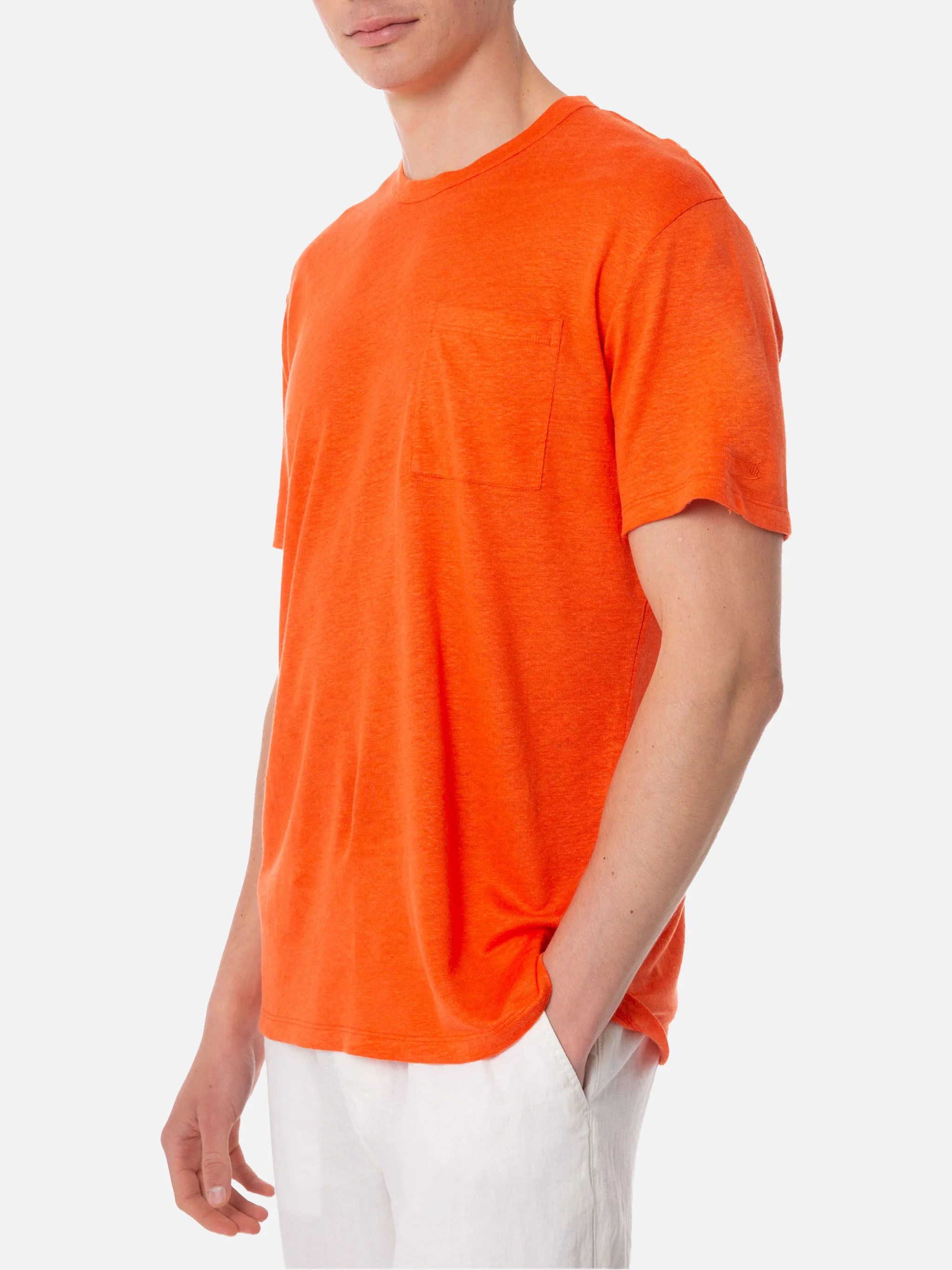 Orange linen Ecstasea T-shirt - Image 2