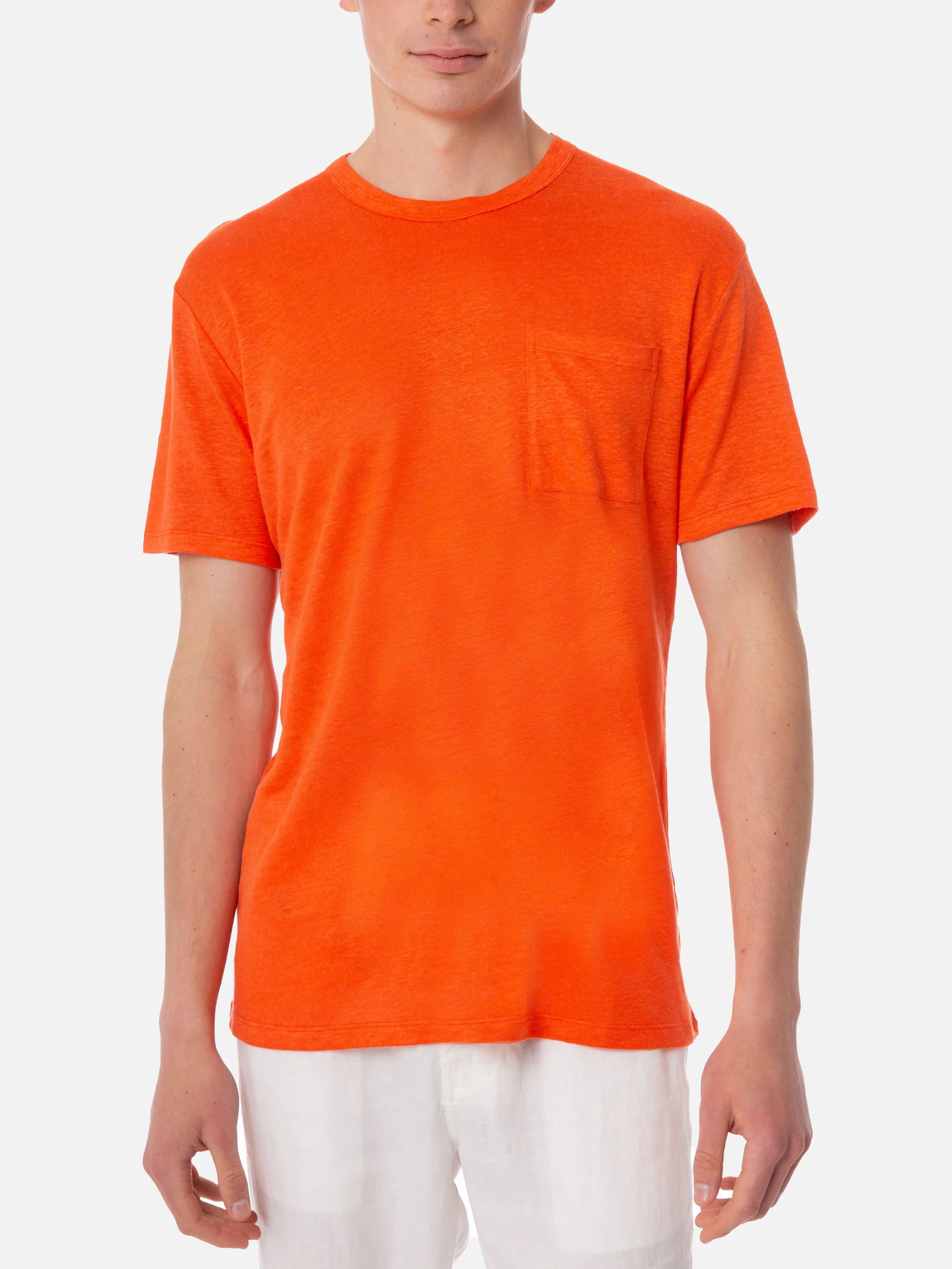 Orange linen Ecstasea T-shirt - Image 3