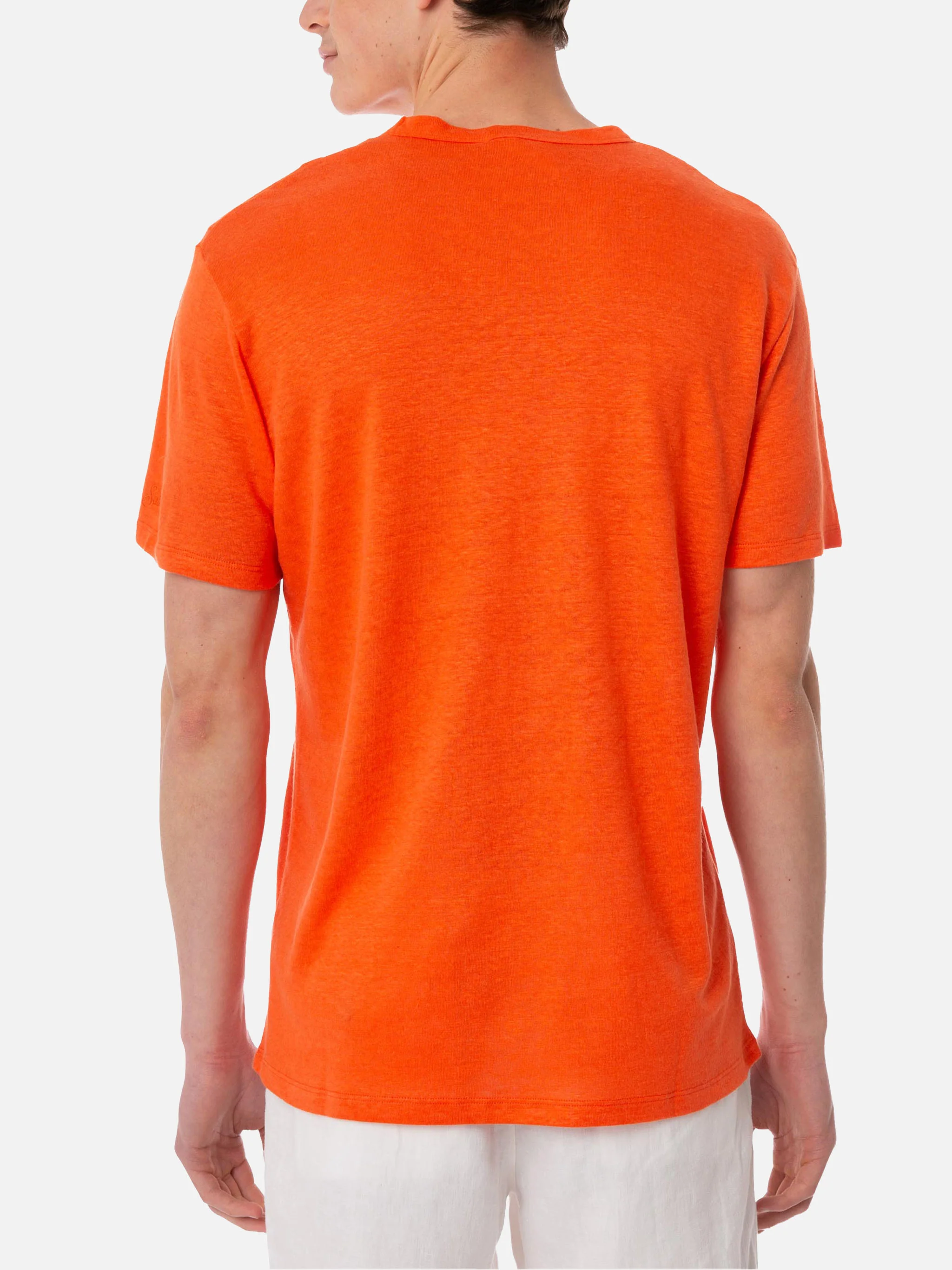 Orange linen Ecstasea T-shirt - Image 5