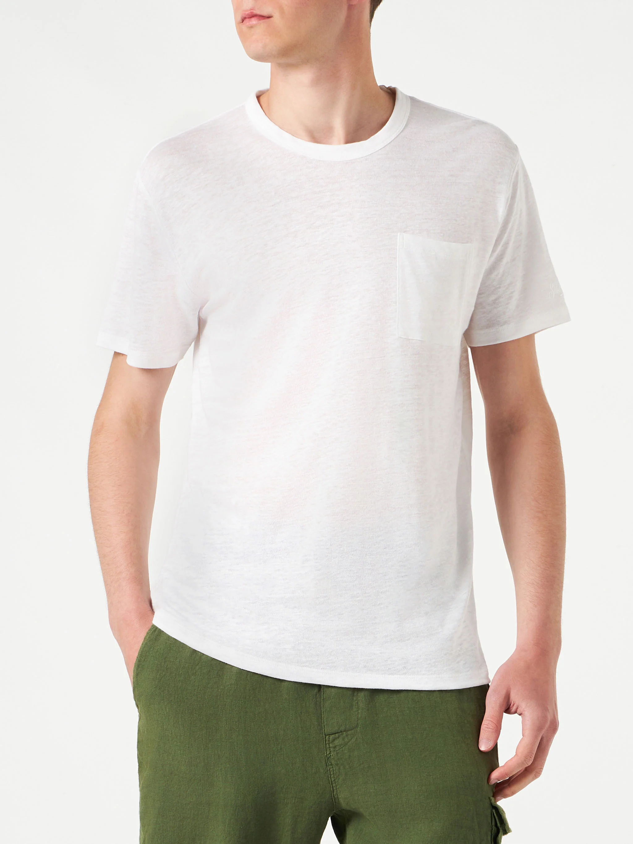 Ecstasea off-white linen t-shirt - Image 3