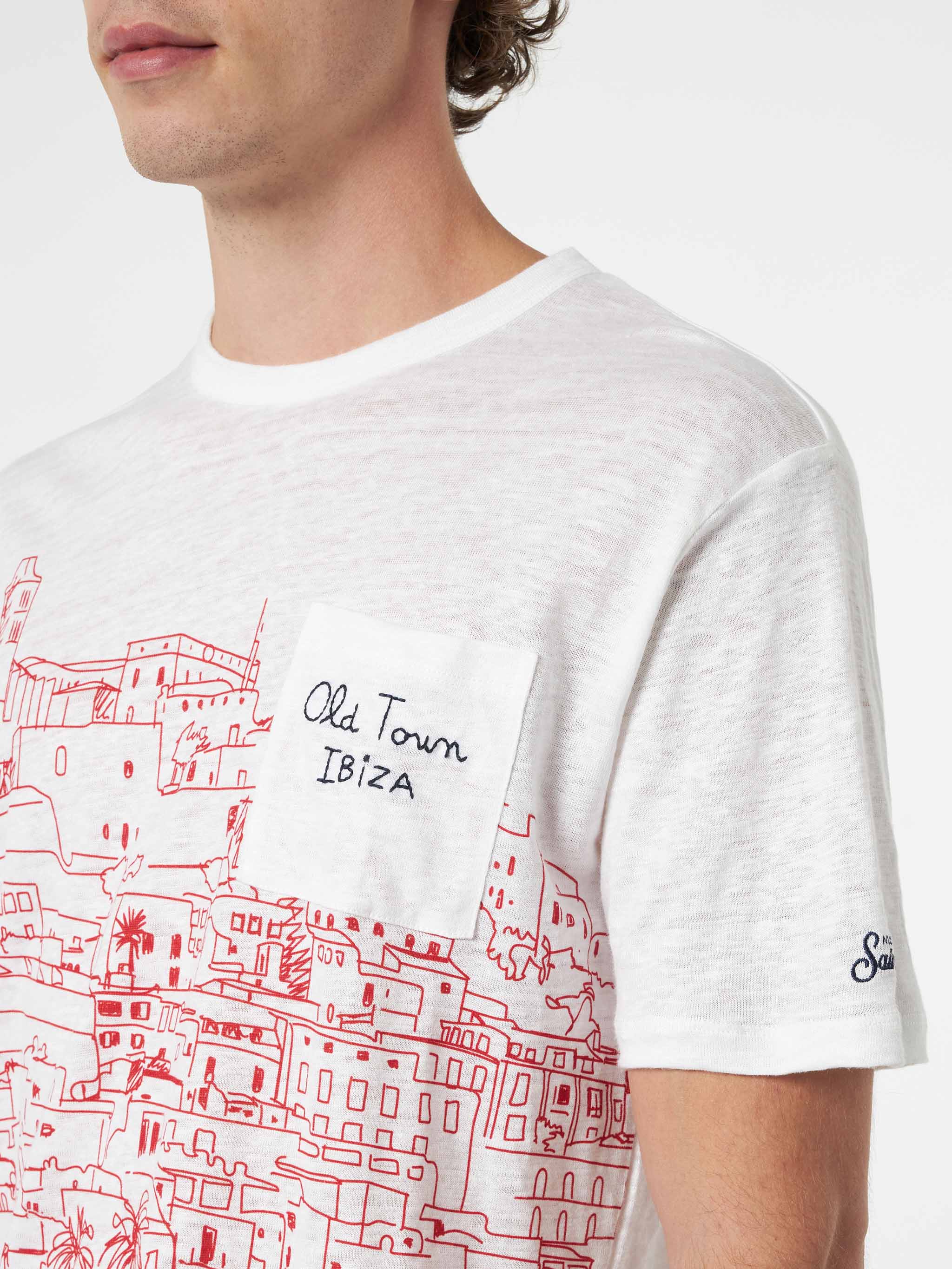 Ecstasea linen jersey t-shirt with Ibiza print - Image 2