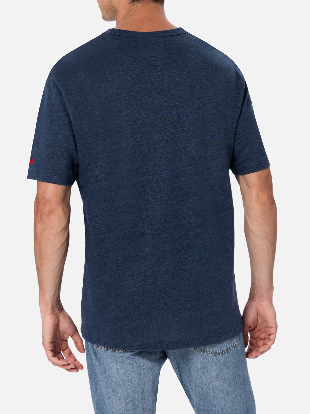 Ecstasea linen jersey t-shirt with print and embroidery - Image 4