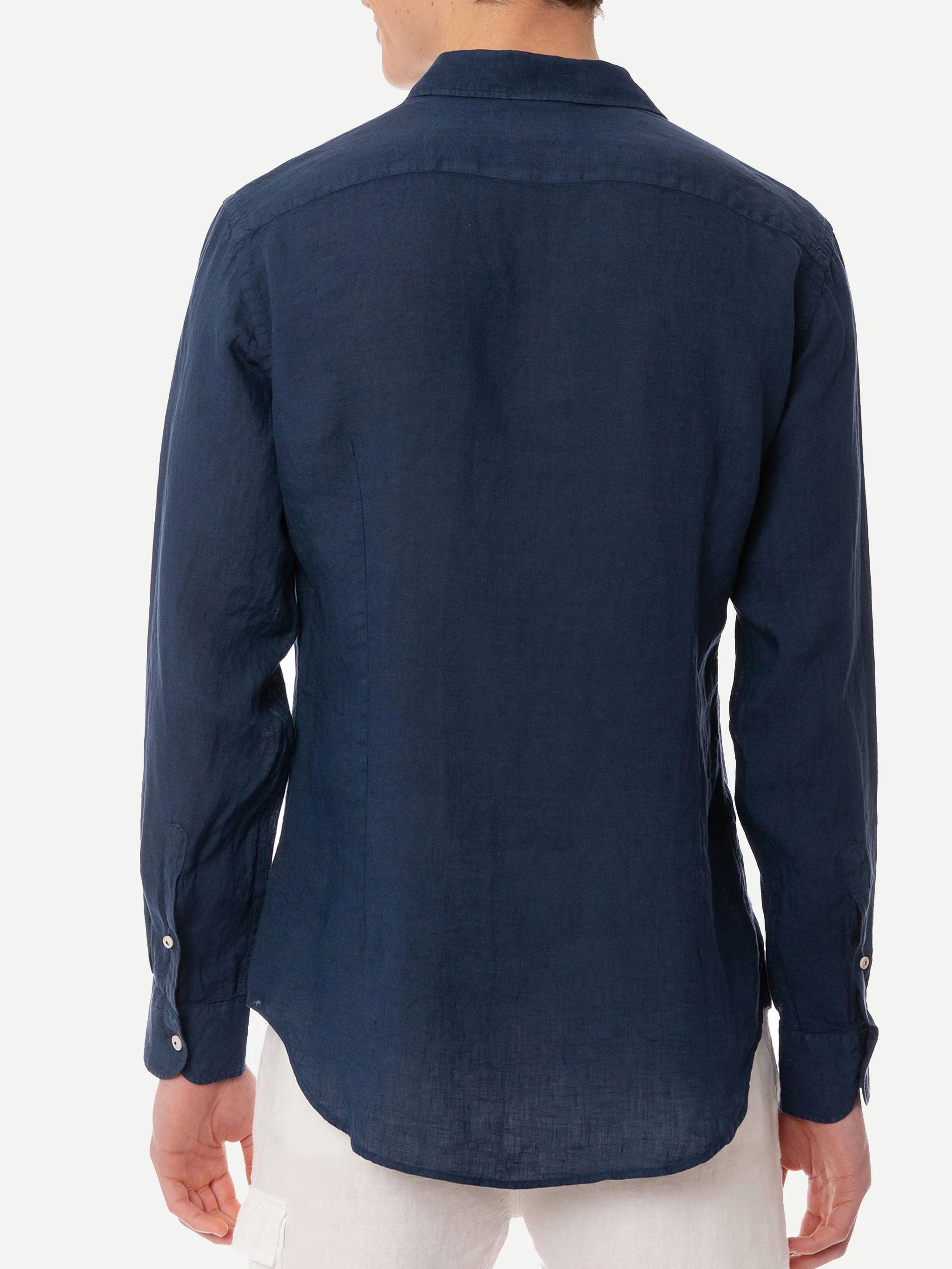 Pamplona navy linen shirt - Image 3