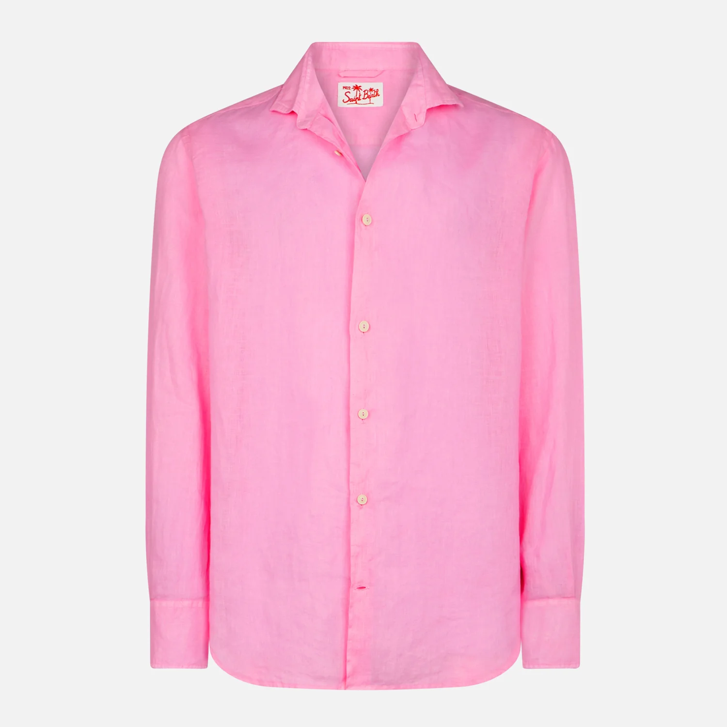 Pamplona pink linen shirt - Image 4