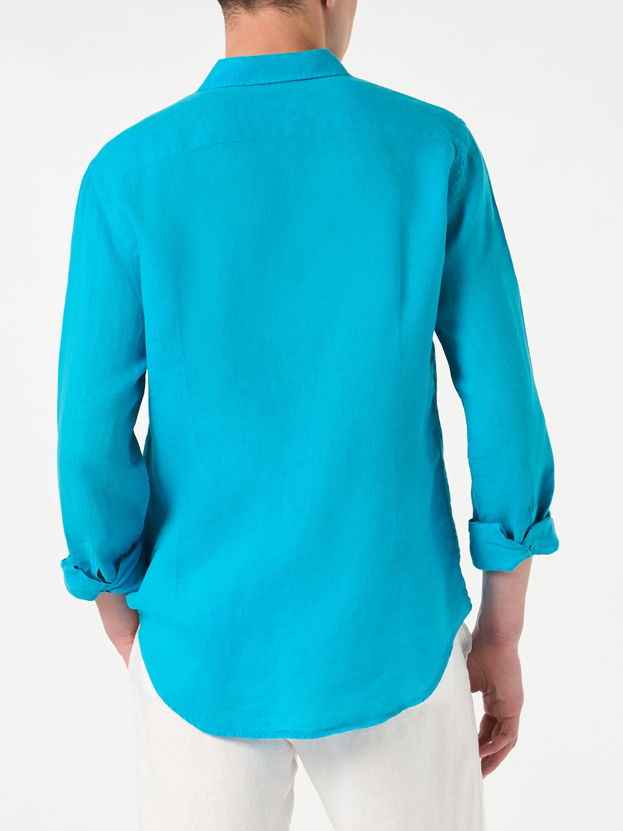Pamplona turquoise linen shirt - Image 3